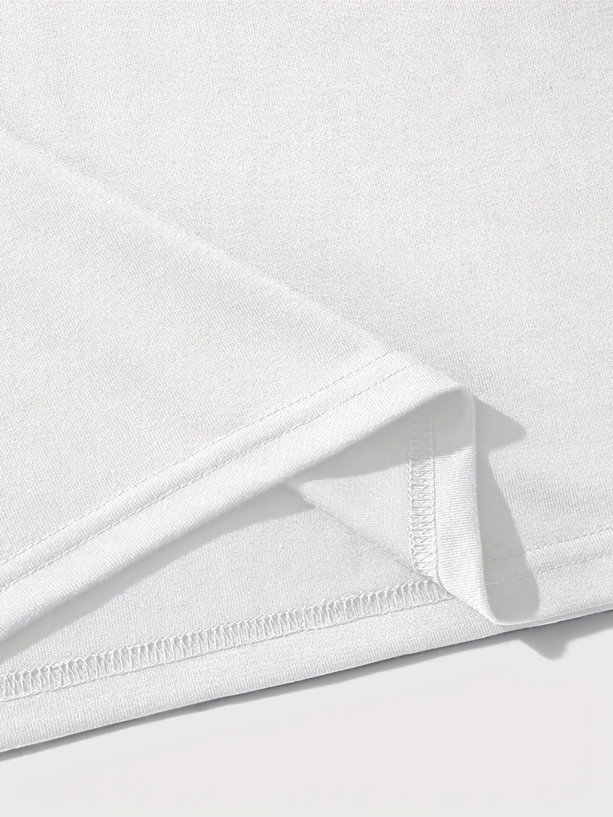 Men’s Casual T-Shirt – Solid Color, Round Neck, Machine Washable Polyester