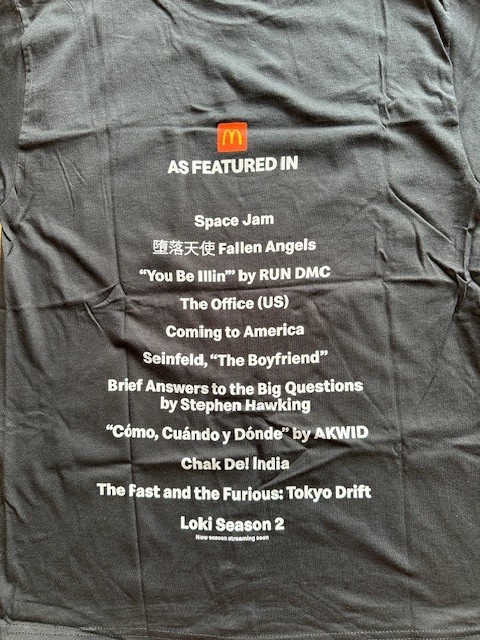Authentic New McDonalds The Crew As Featured In Tee 2023 Black White