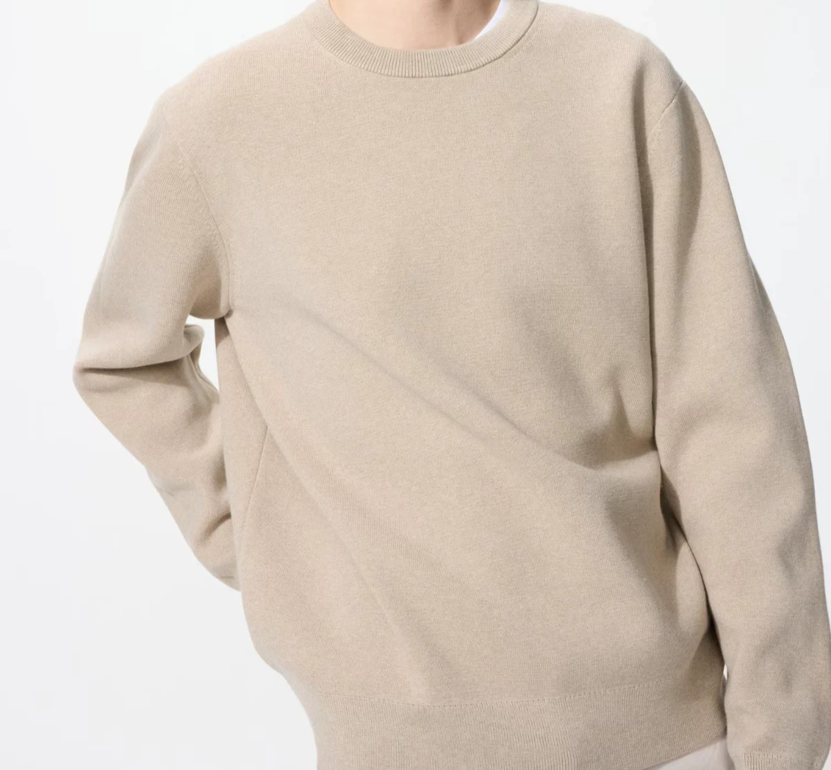 UNISEX Wear UNIQLO Machine-Washable Milano Ribbed Sweater Stretchy Knit