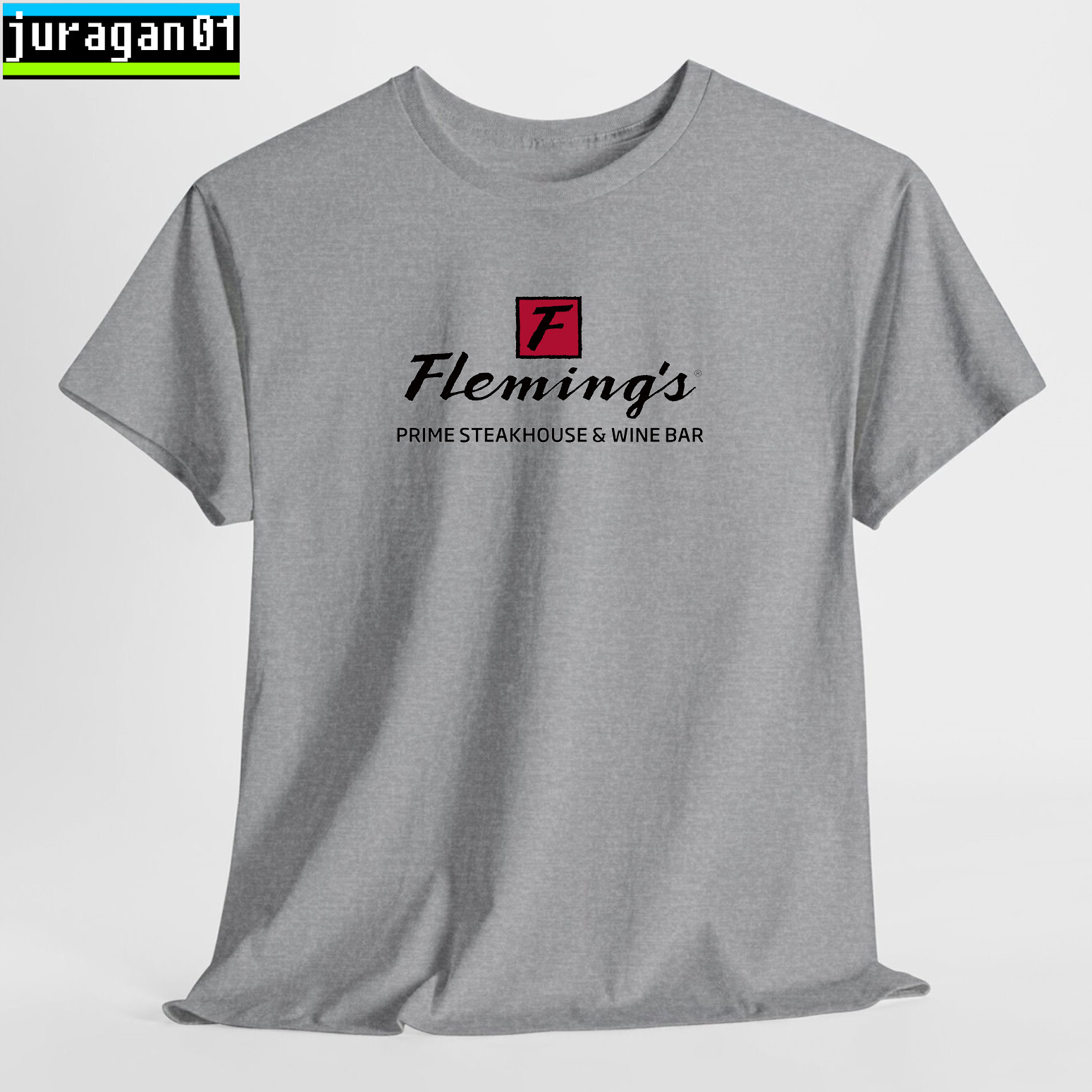 Fleming’s Prime Steakhouse Logo Black/Navy/Sport Grey/White/Choco T-Shirt S-5XL