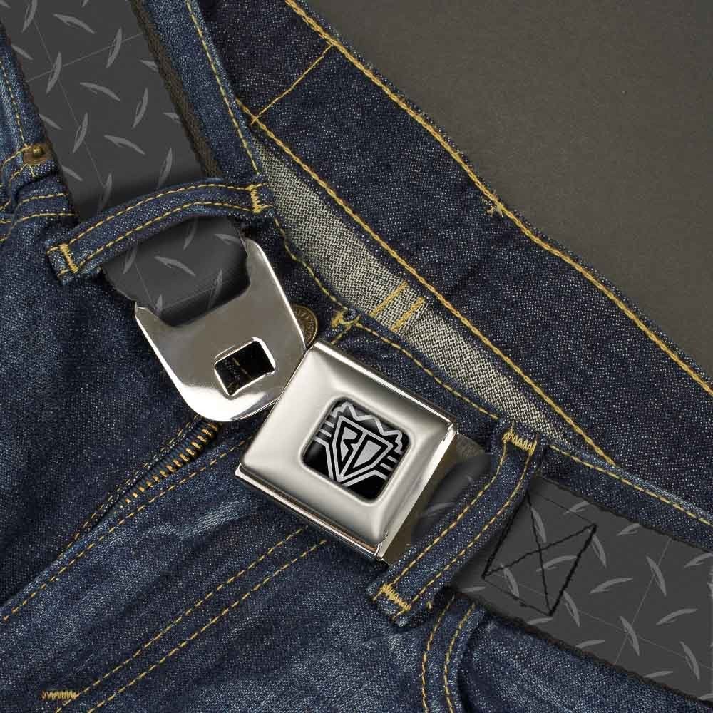 Seatbelt Belt – Diamond Plate Grays – 1.0″ Wide – 20-36 Inches in Length