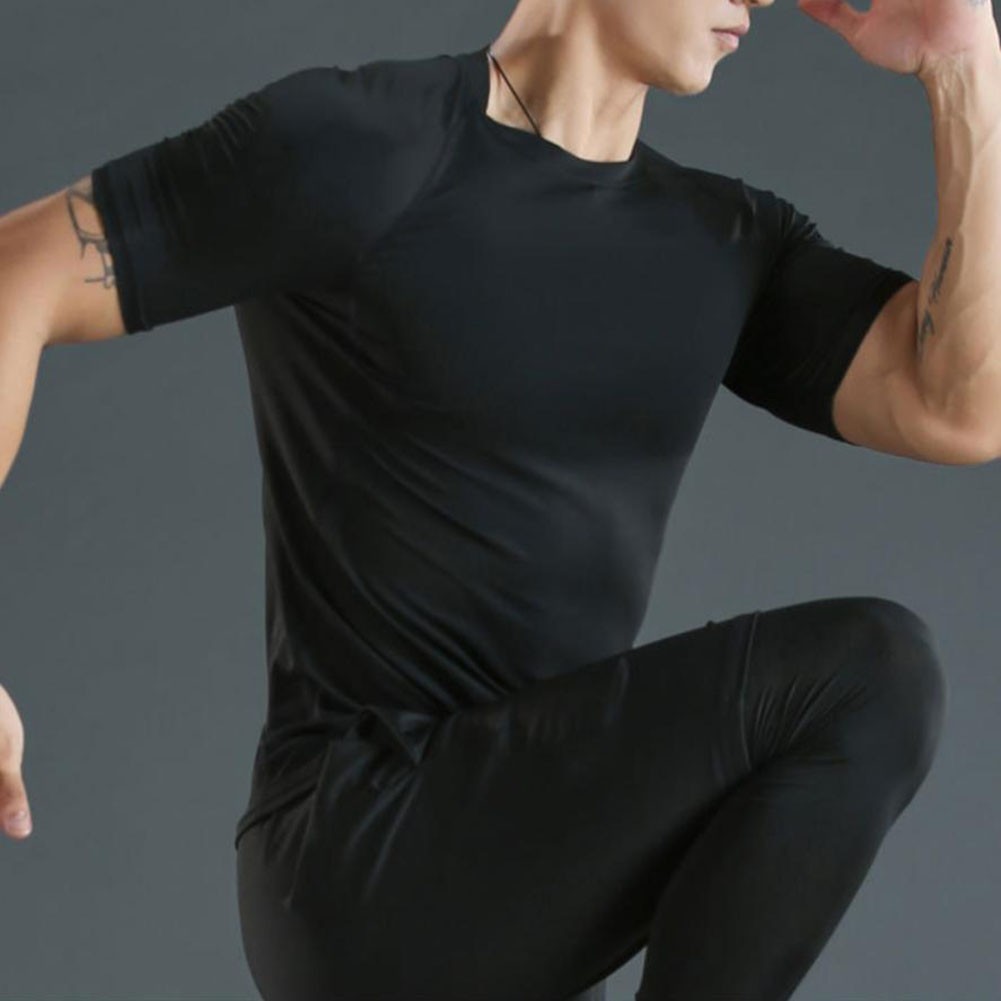 Men’s Easy Care Tight Top Polyester Round Neck for All Season Activities
