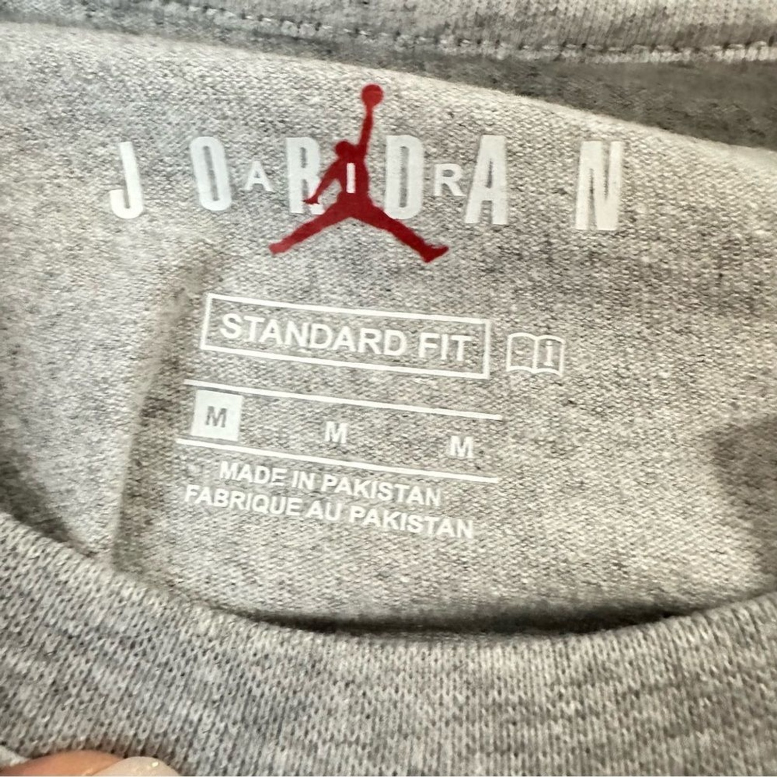 New Nike Jordan Air Jump Man T-shirt Grey Size Medium