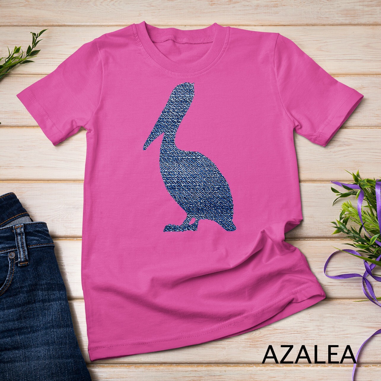 Pelican T Shirt – Denim Blue Jean Texture Unisex T-shirt