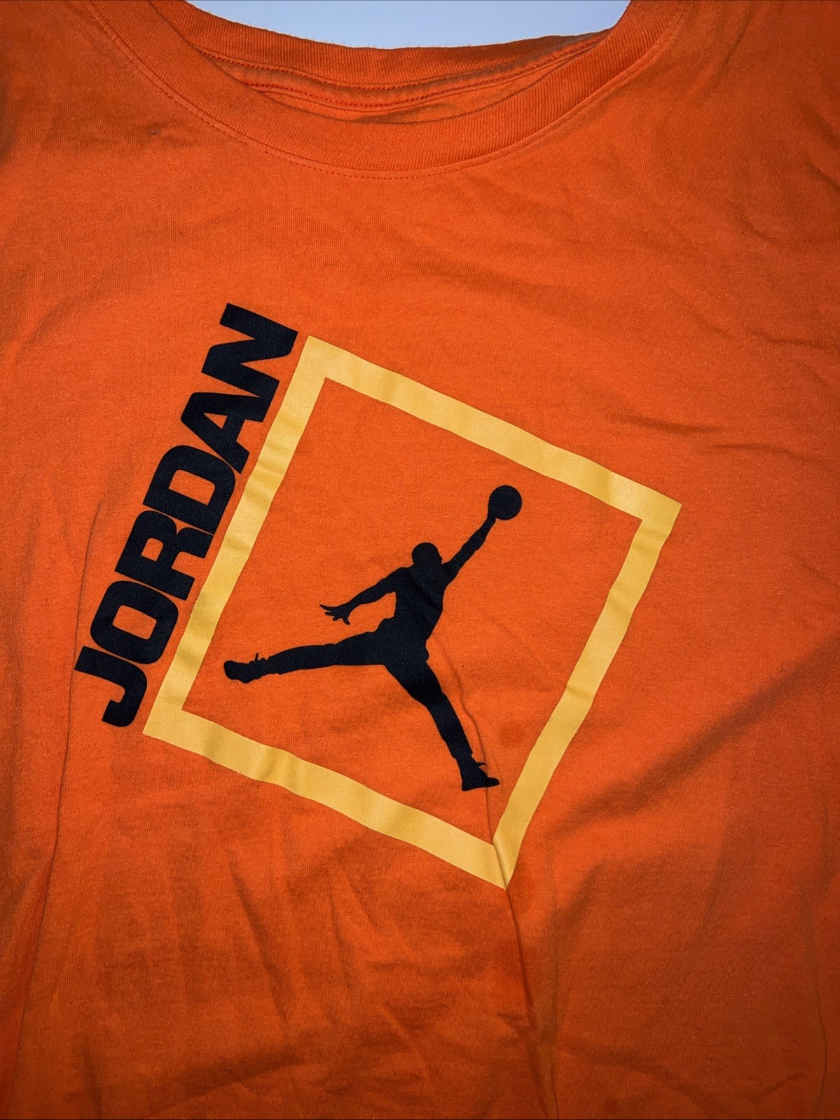 Vintage Air Jordan Orange Box T-Shirt Basketball Print size XXXL 3x Brand