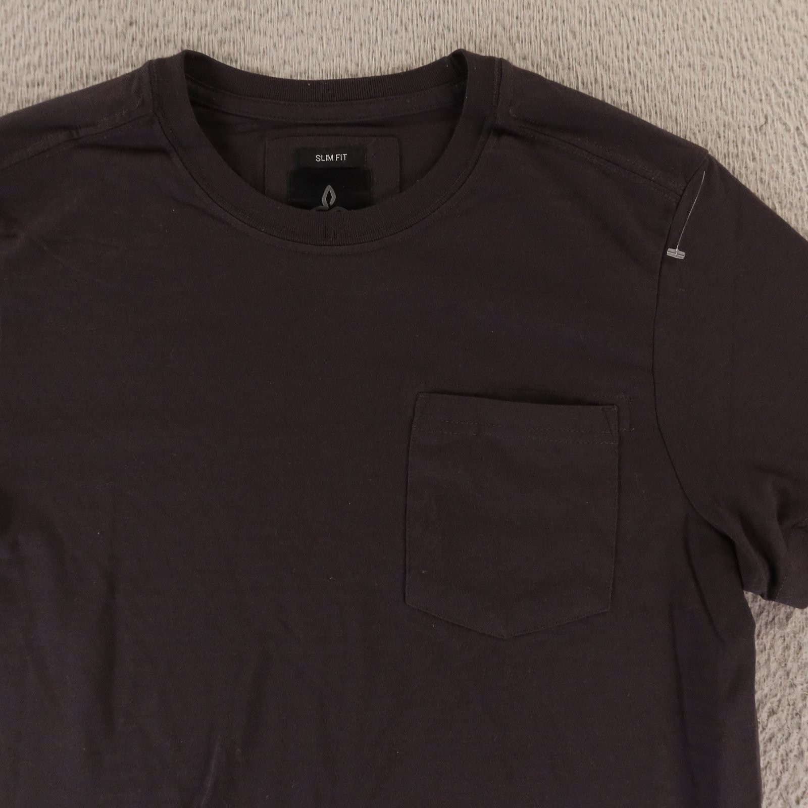 prAna Shirt Mens S Black 100% Organic Cotton prAna Slim Pocket Tee