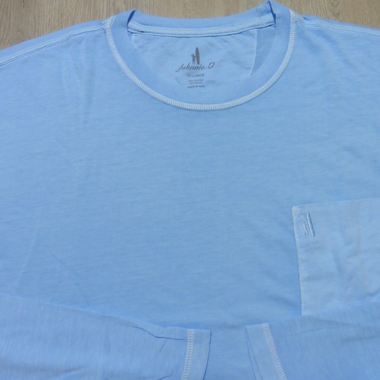 JOHNNIE O Mens 2XL XXL T SHIRT BRENNAN 2.0 MALIBLU BLUE LONGSLEEVE GOLF SURF TEE