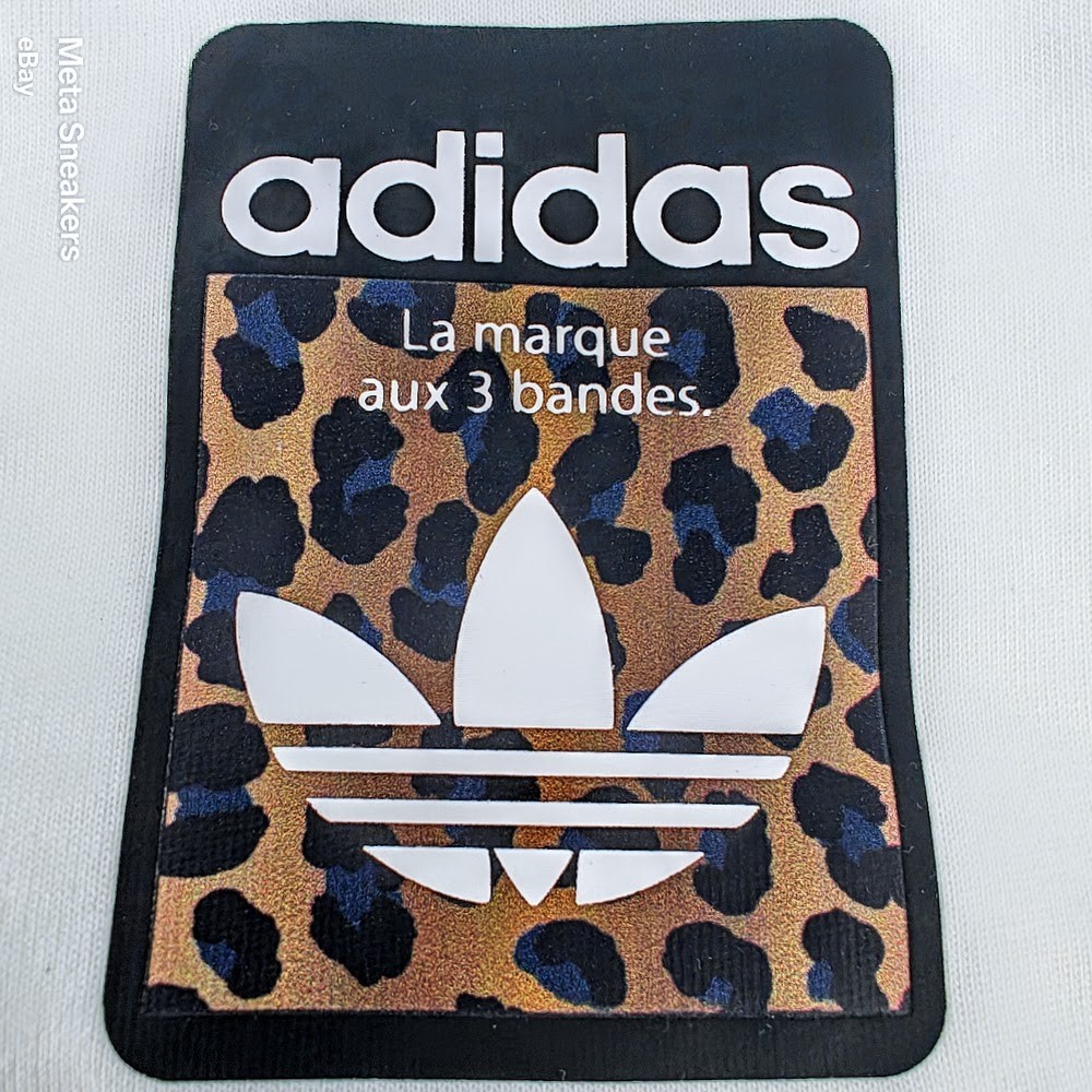 Adidas XL Men’s T Shirt White Oversized Retro Leopard Trefoil Graphic Cotton NWT