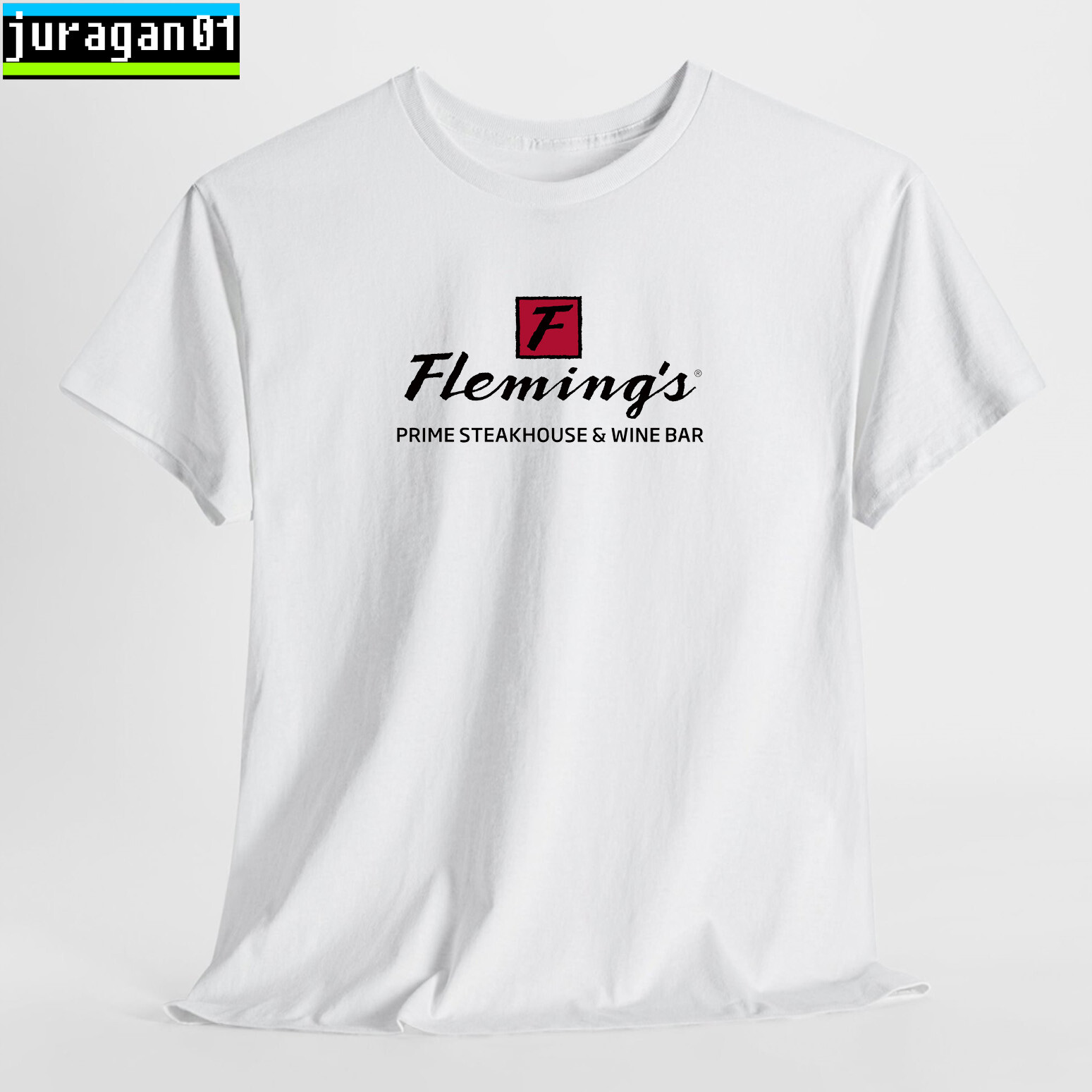 Fleming’s Prime Steakhouse Logo Black/Navy/Sport Grey/White/Choco T-Shirt S-5XL