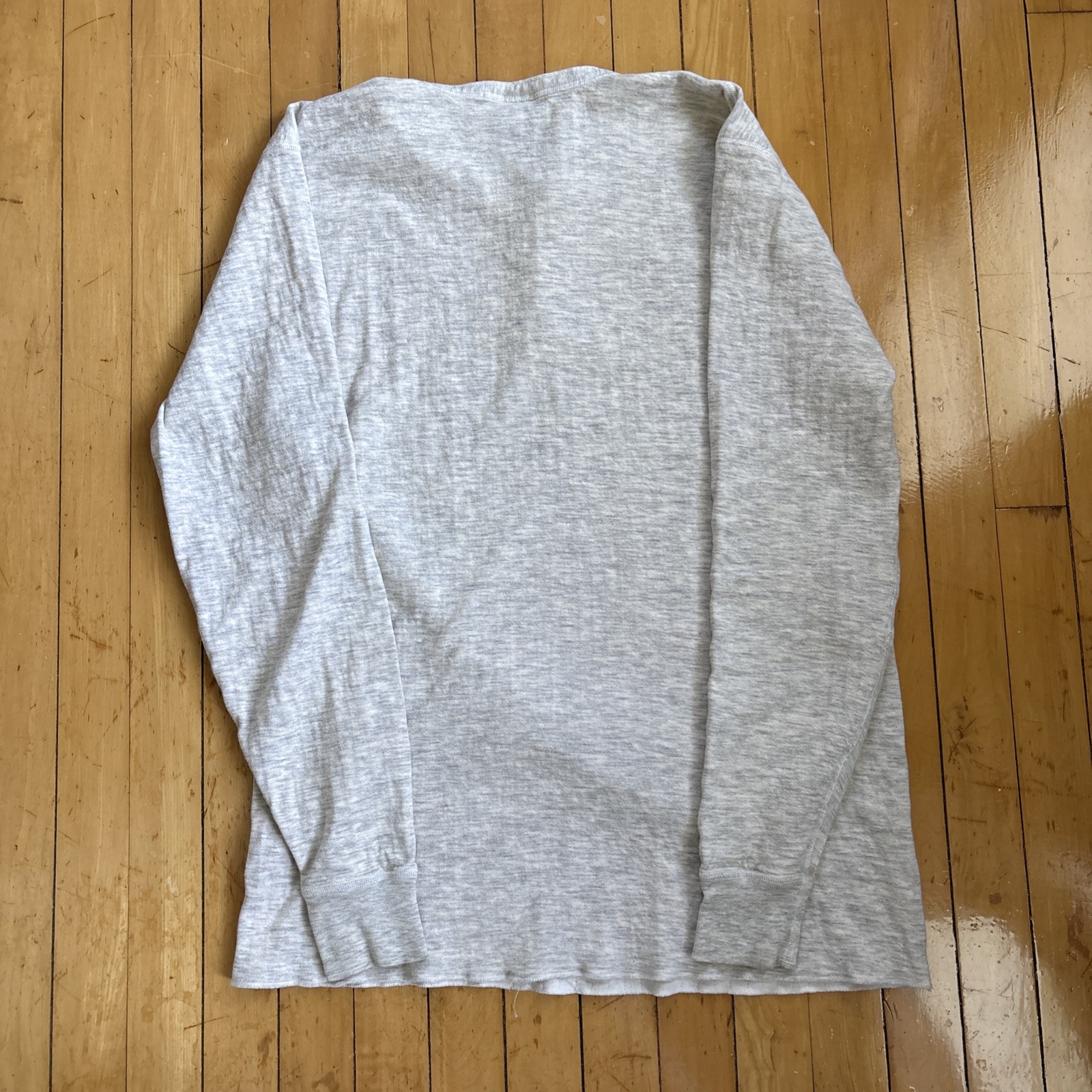 VTG L.L. Bean River Drivers Shirt Mens Medium Tall Two Layer Henley Wool USA