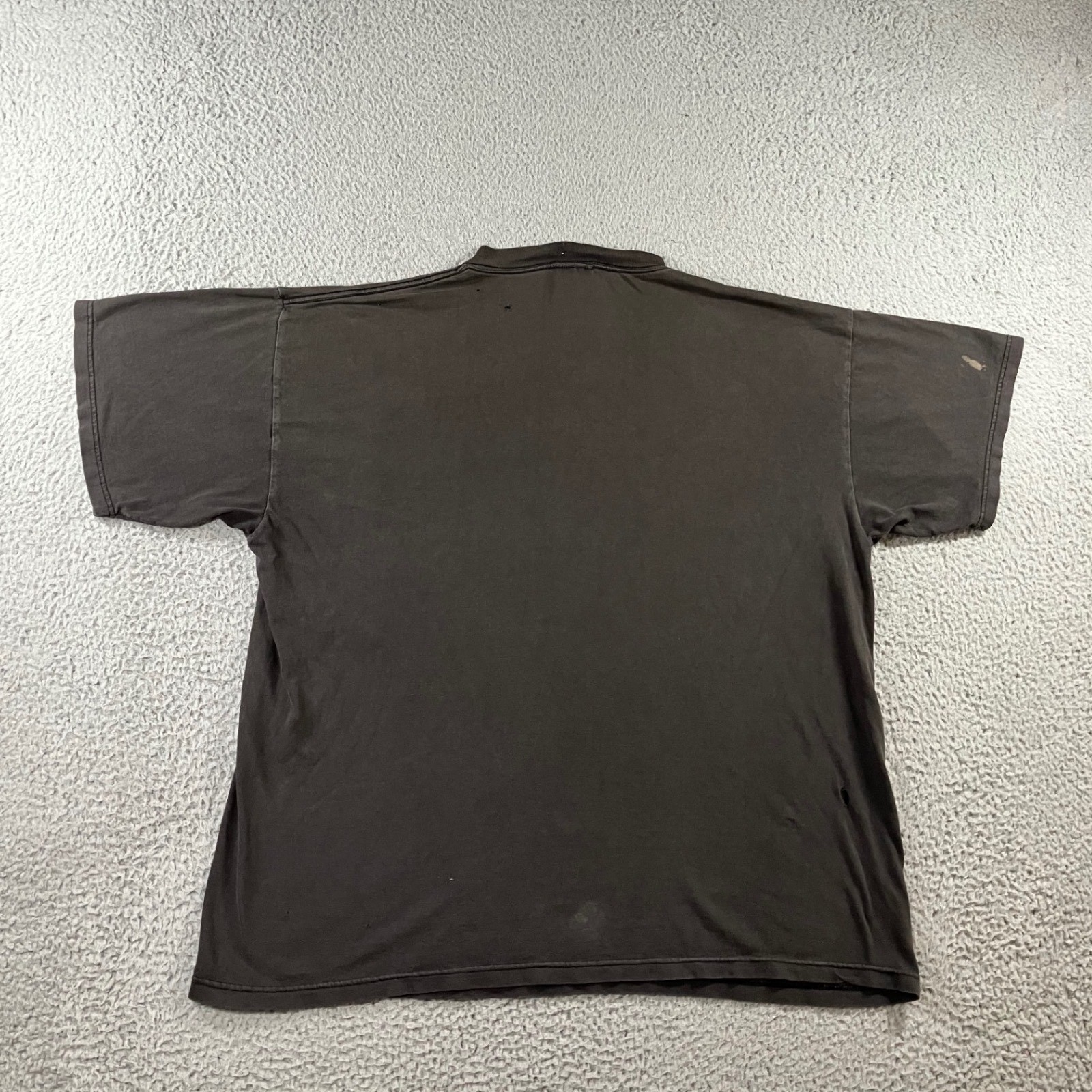 VTG 90s Tultex Pocket T-Shirt Men 2XL Faded Black Distressed Cotton Tee Thrashed