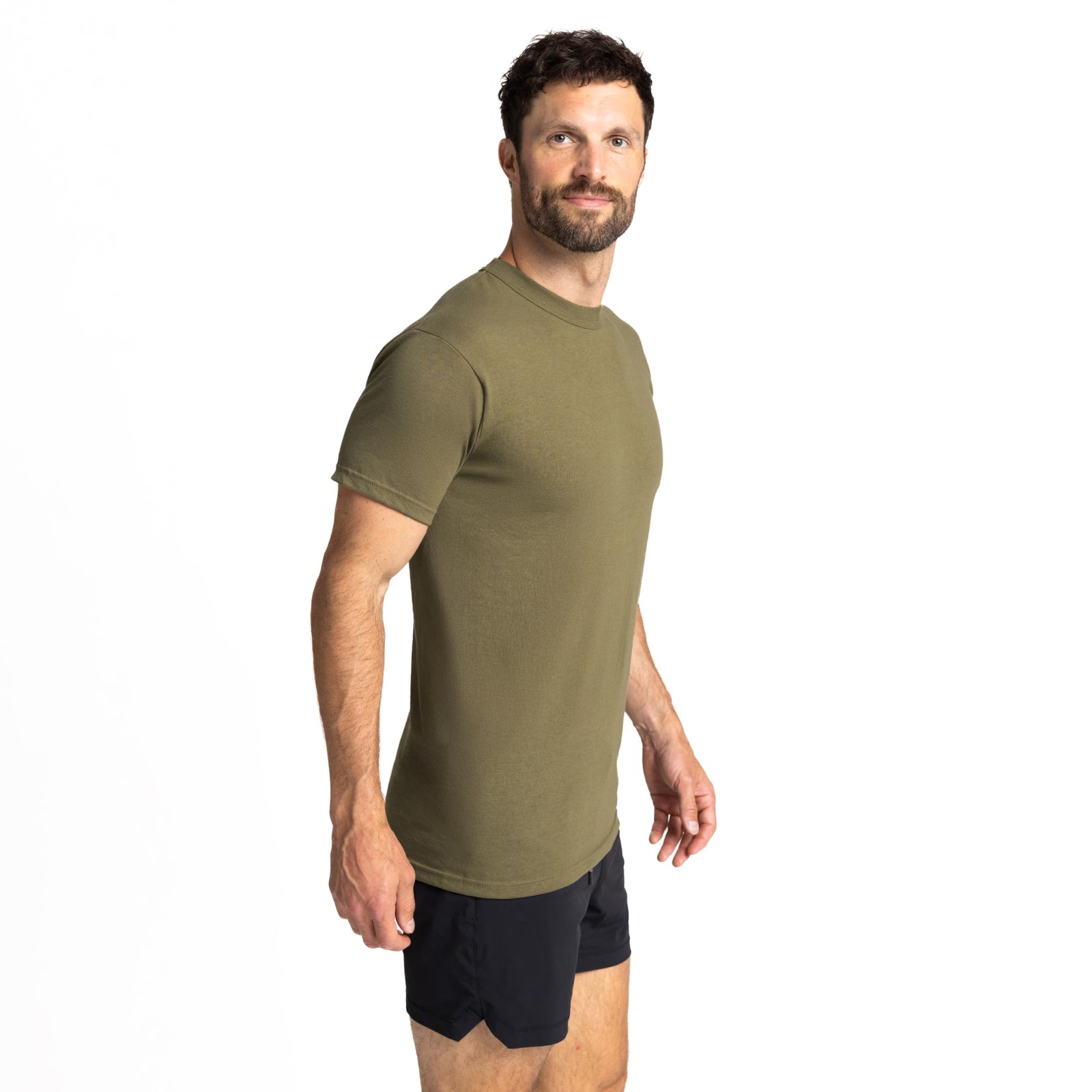 Soffe Men’s 3 Pack USA Poly/Cotton Military Tee, Tan, XLarge