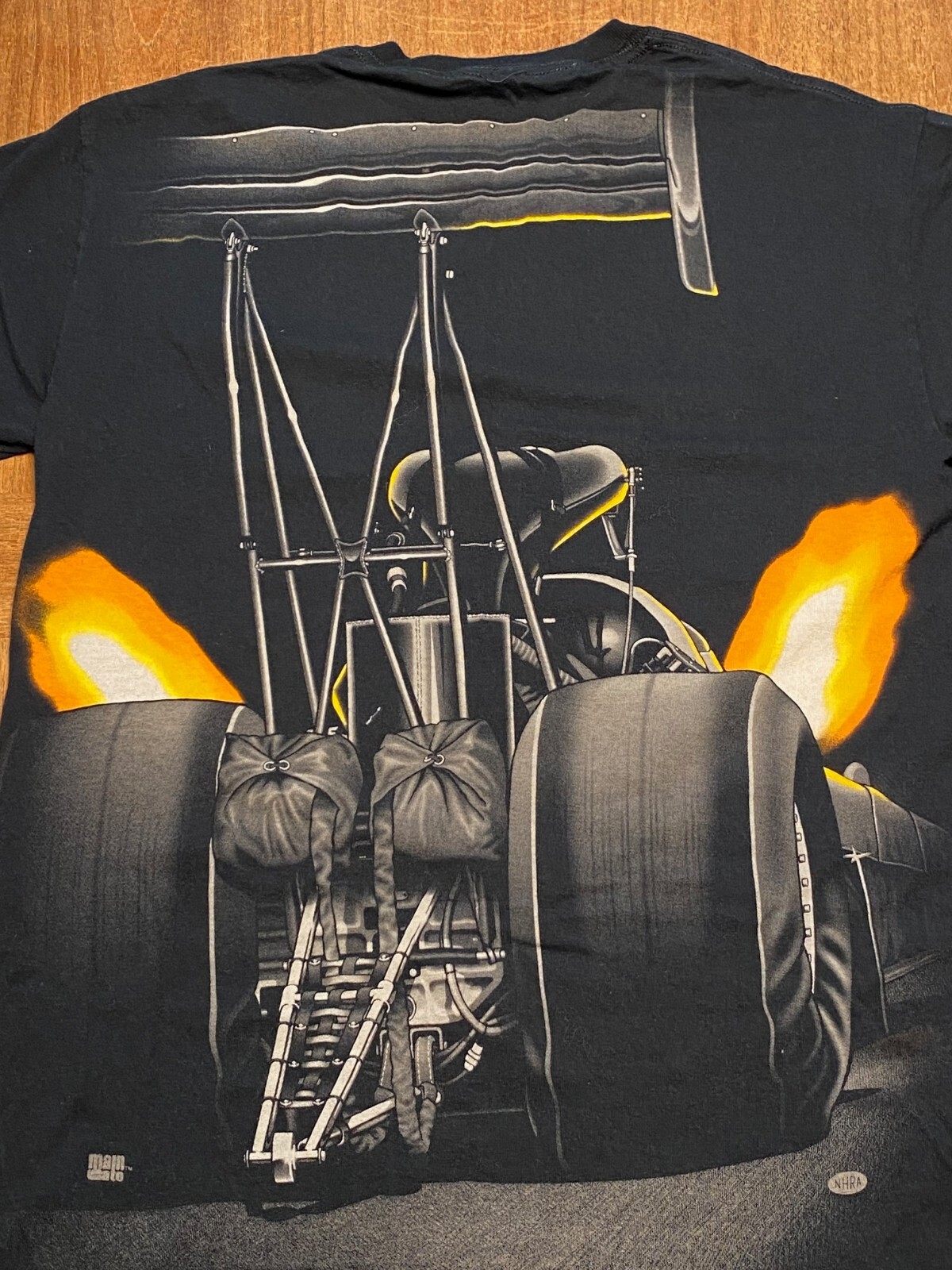 NHRA Vintage Big Logo Dragster All Over Print Men’s Medium T-Shirt 90s Racing