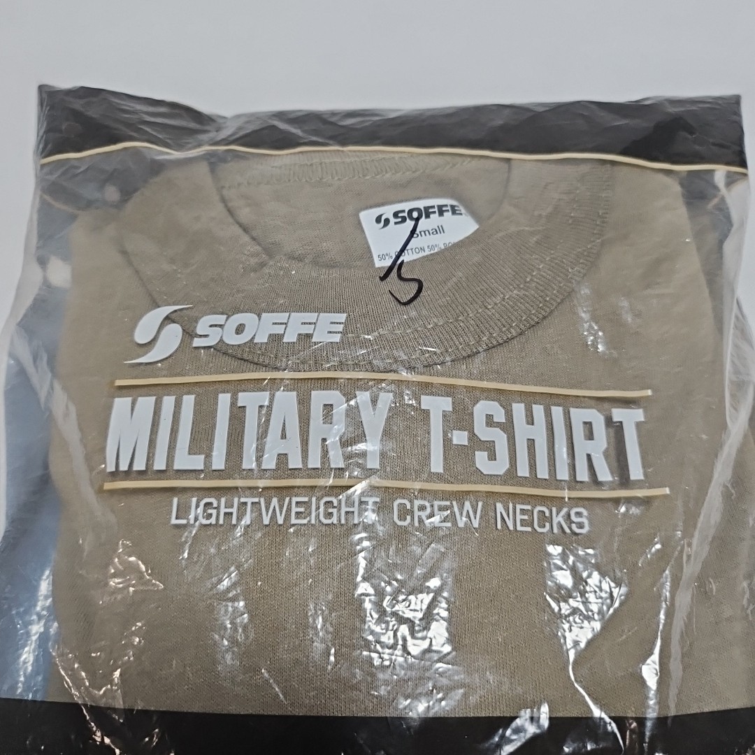 SOFFE Military T-Shirt Lightweight Crew Necks 3 pack Tan (M280-3) Size Small