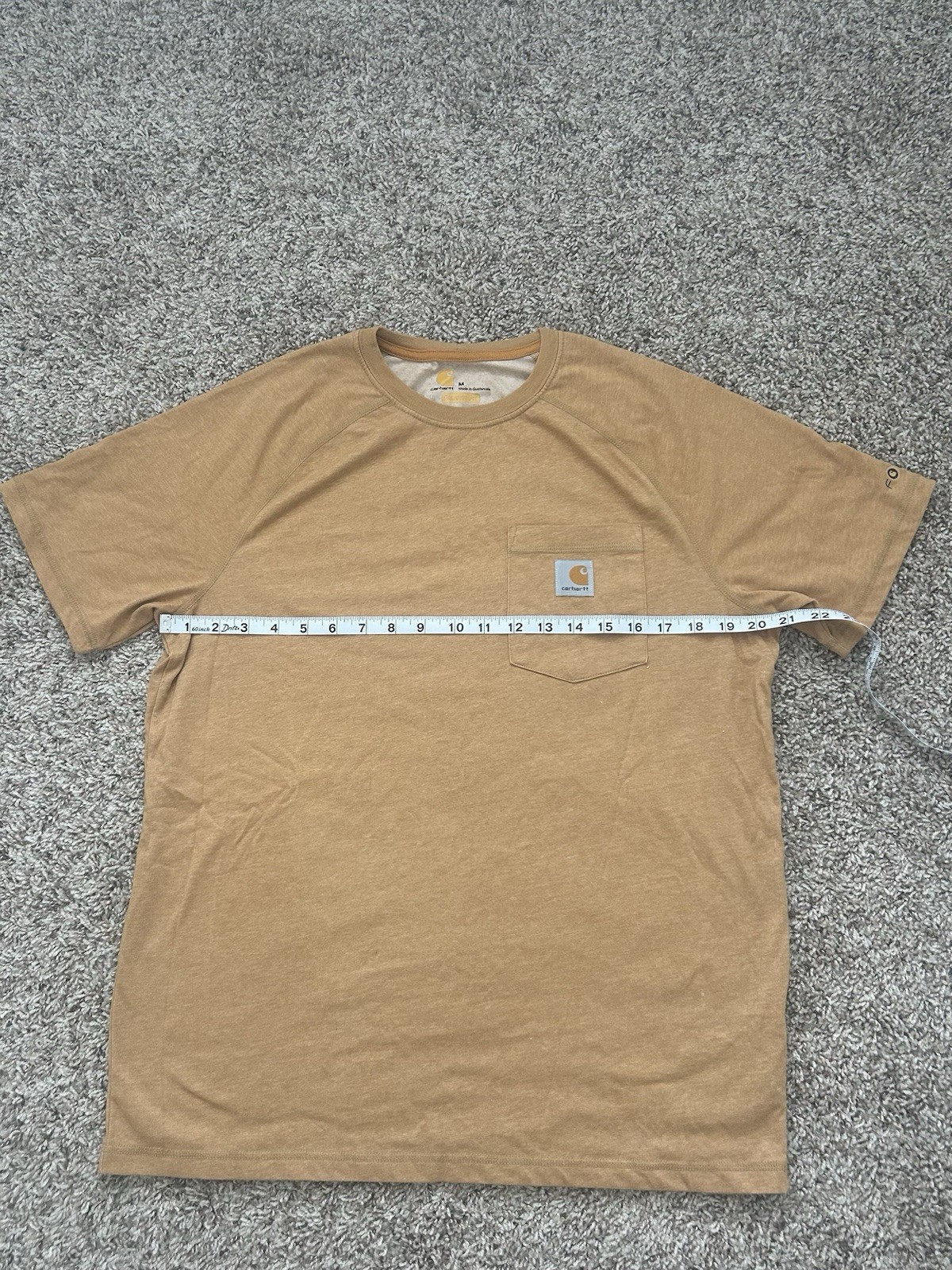 Carhartt Force Relaxed Fit Red Pocket Tee Crew Neck Short Sleeve Men’s S