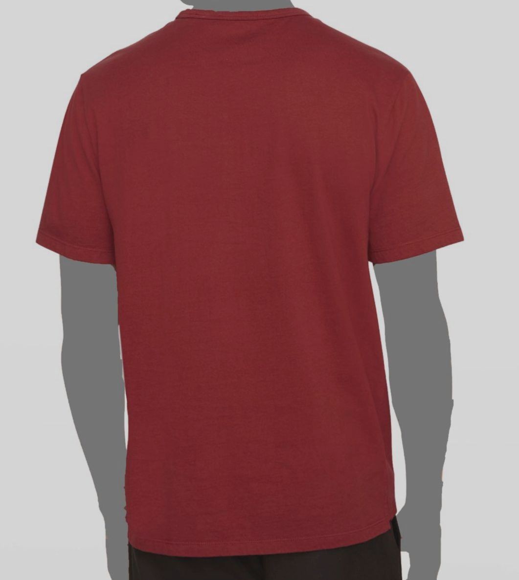 $80 Vince Men’s Red Solid Garment Dye Short Sleeve Cotton Crew T-Shirt Size L