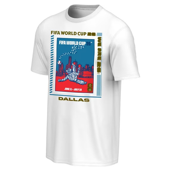 FIFA 2026 World Cup Host Cities T-Shirt Official! S, M, L, XL, 2XL