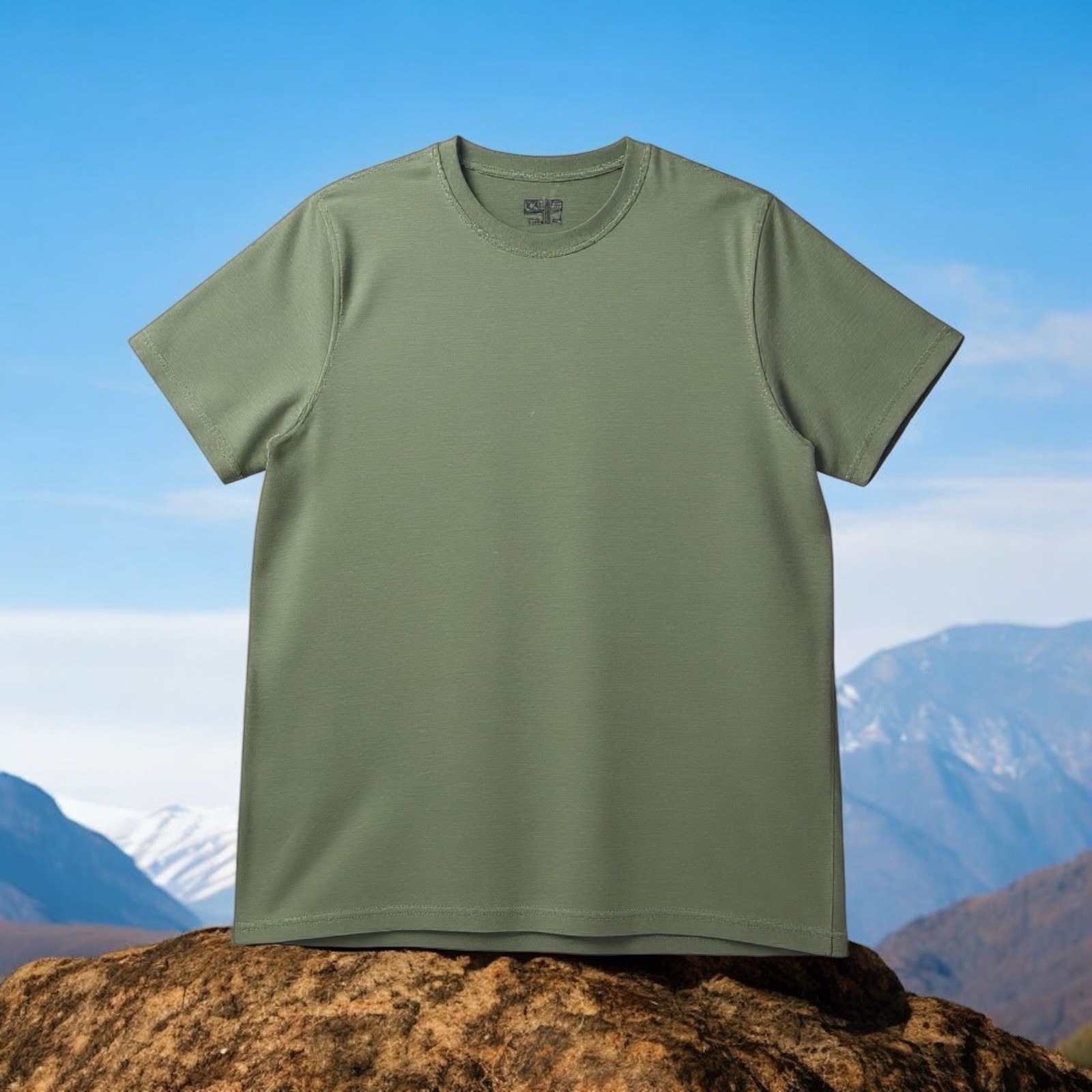 Common People Ottoman Texture Shirt Garment Dye Relaxed Fit Green L Ribbed Sleek