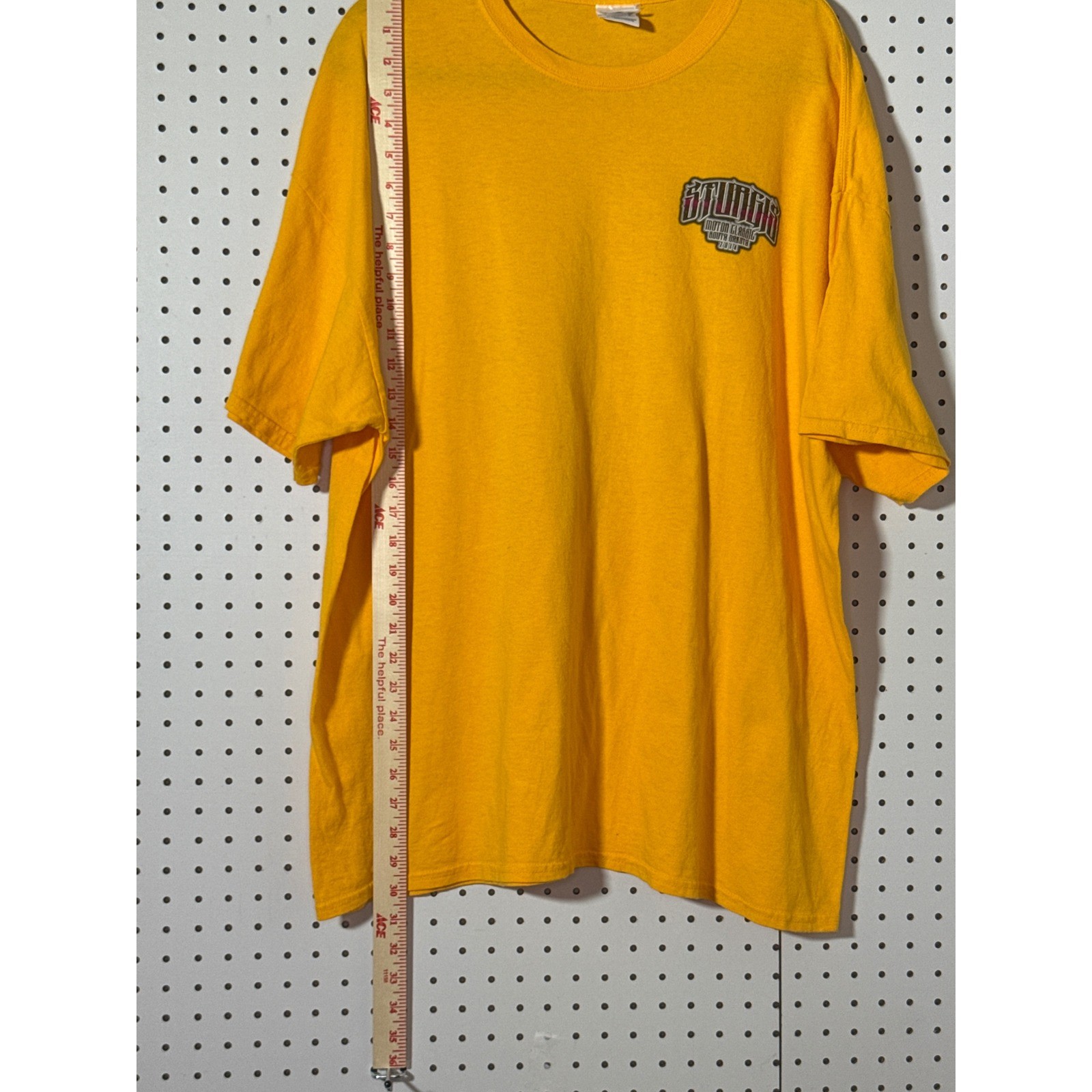 Gildan Sturgis Motor Classic 2014 T-Shirt Mens 2XL Yellow Skull Graphic Rally
