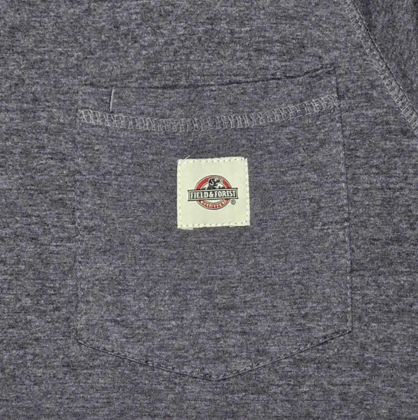 Field & Forest Outfitters T-Shirt with Pocket Men’s 2XL – Crew Neck – Dark Gray