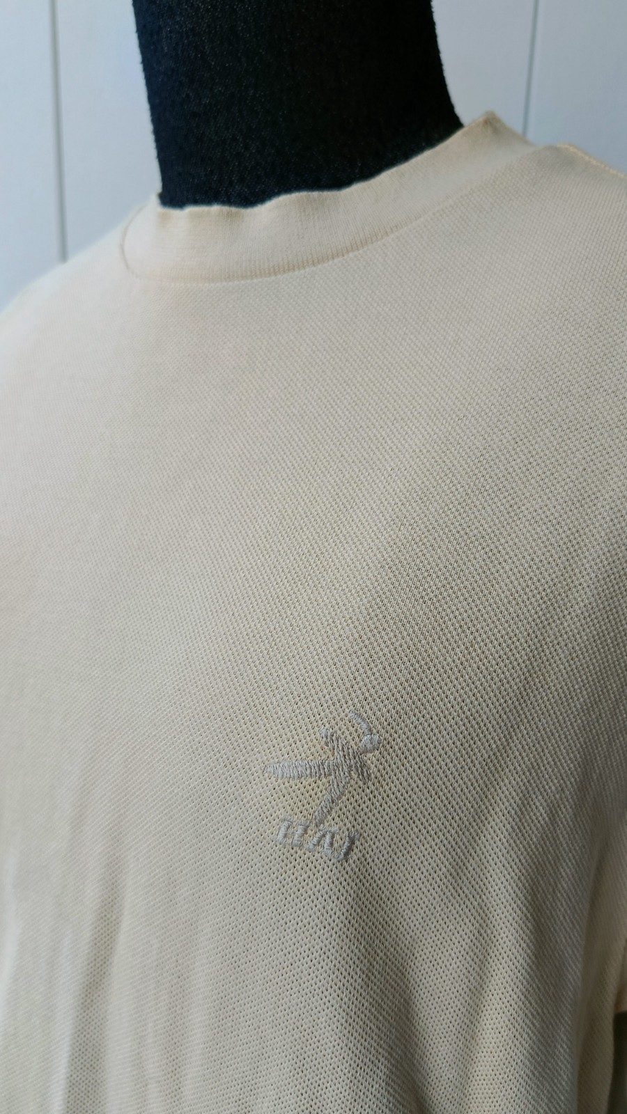 HAI sporting gear by Issey Miyake point up Japan beige brown men tshirt M
