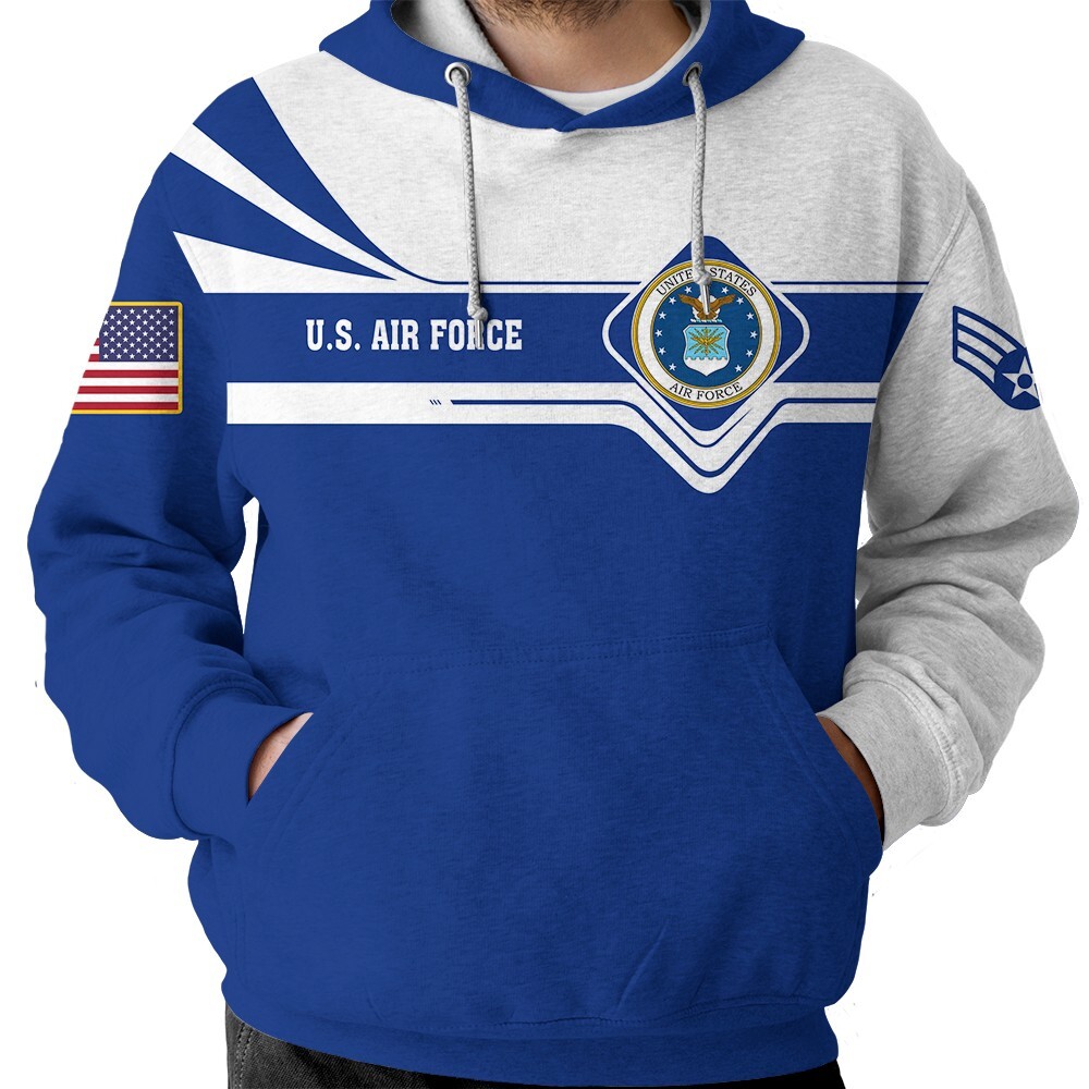 Customized US Air Force Veteran Polo Shirt Military AOP Shirt Full Size S-5XL