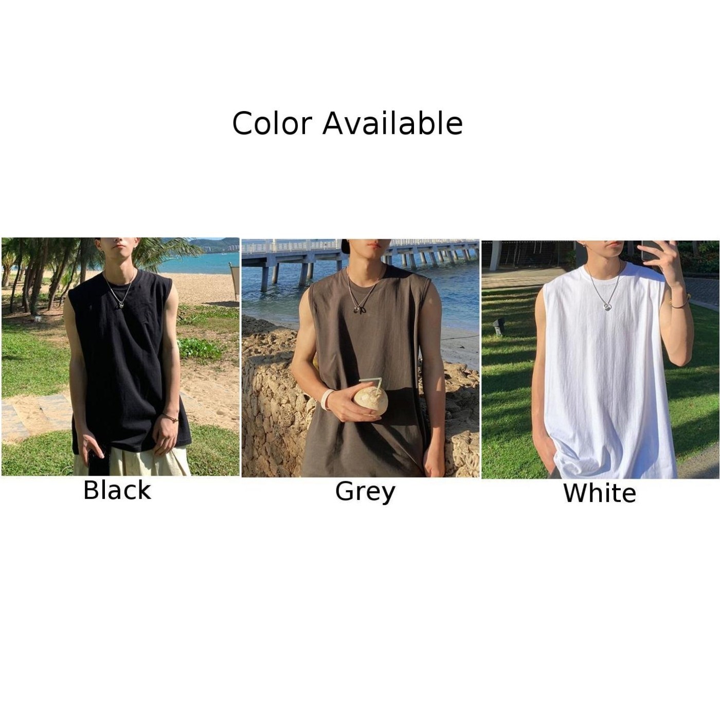 Men’s Vest Casual Daily Holiday O Neck Regular Slight Stretch Vacation