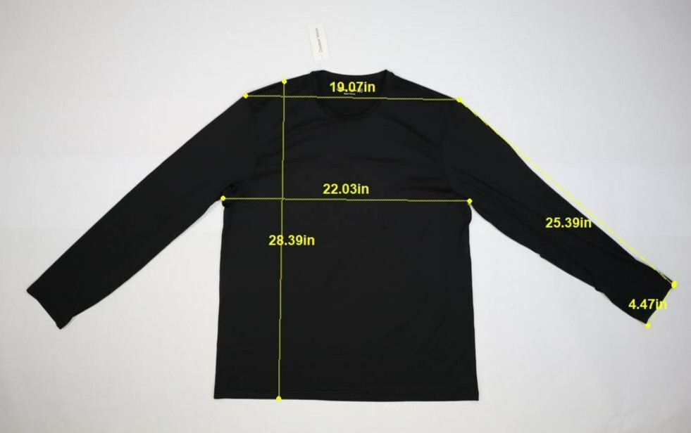 Outdoor Voices CloudKit All Day Long Sleeve Tee Shirt Lightweight Black Mens XL