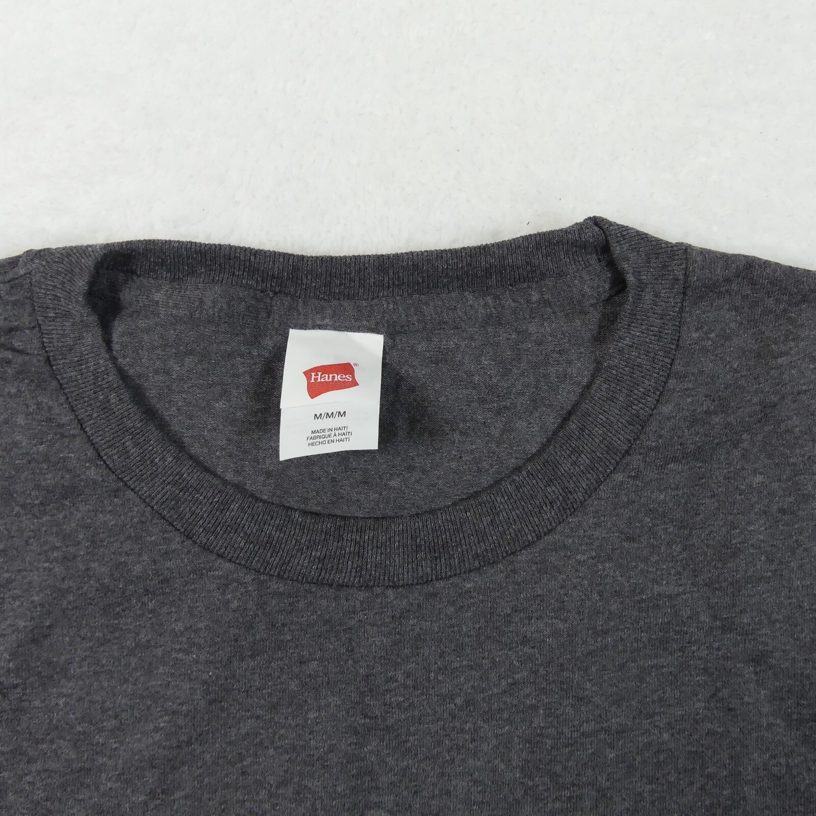 Hanes Shirts Mens Medium Grey Short Sleeve Cotton Blend Set Of 4