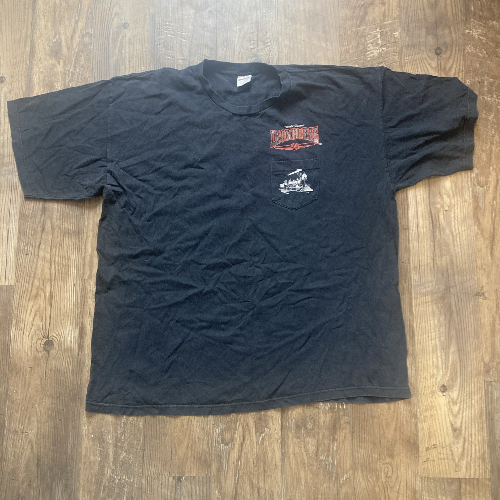 Murina Black Size 3XL Mens Iron Horse T Shirt Train Saloon