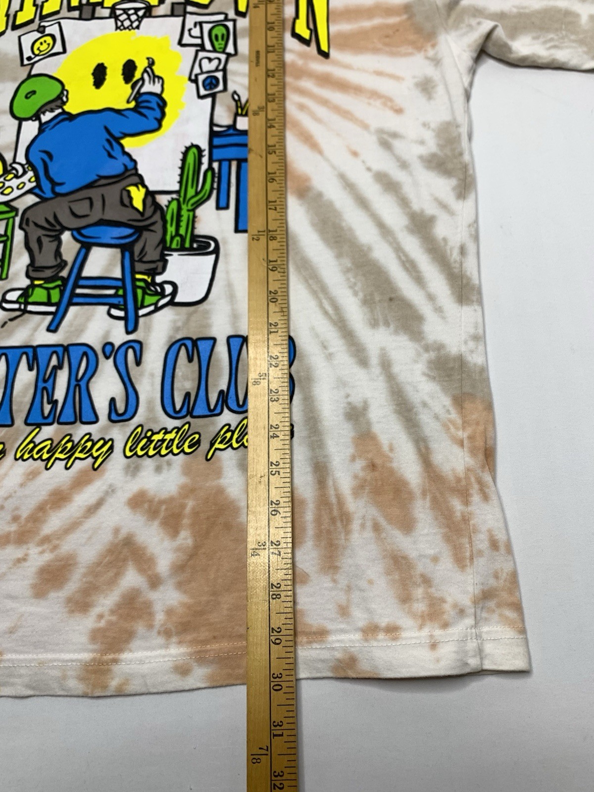 Vintage Men’s Chinatown Market Large Painter’s Club Baggy Tie Dye T-Shirt P138