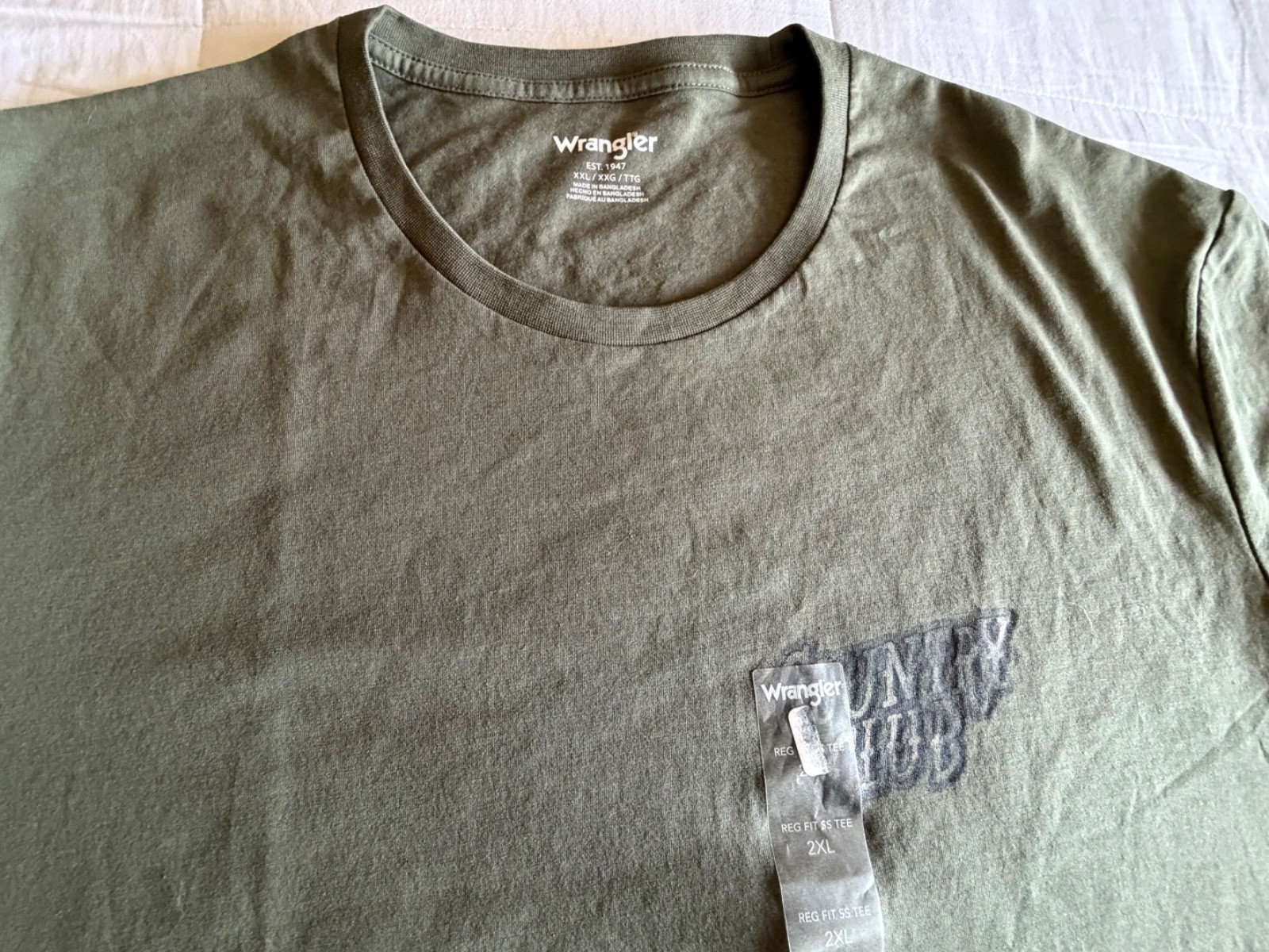 Wrangler 2XL green Country Club Old Truck T Shirt Brand New