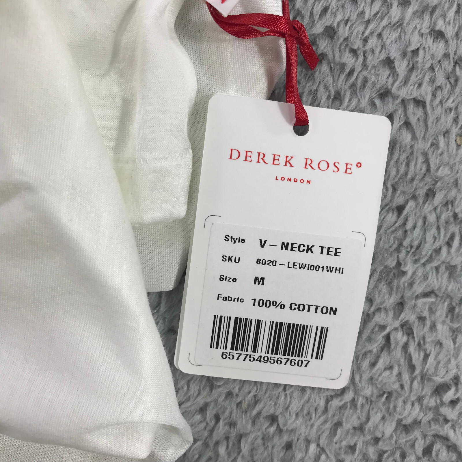 Derek Rose Shirt Mens Medium Cotton Stretch T Shirt White PJ Top $115 a3 addf