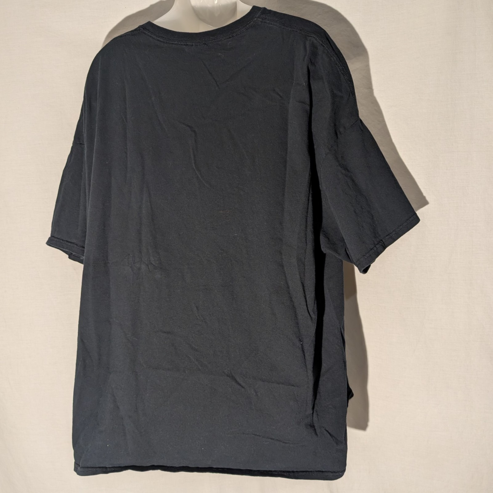 Black Slightly Damaged Script 4XL, XXXXL, T-Shirt, Halloween, Crew Neck, Cotton