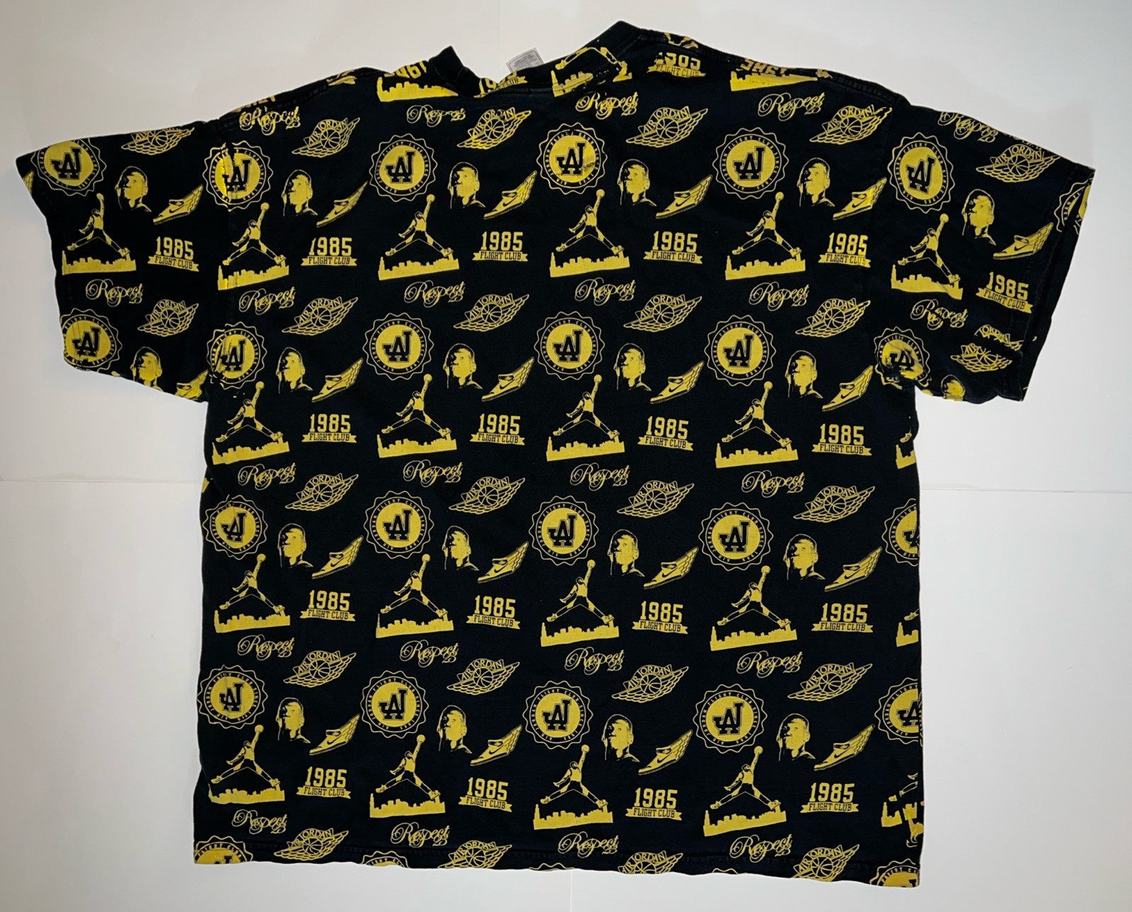 Vintage Air Jordan Blue Yellow Aj T-Shirt Basketball Print size XXXL 3x Brand