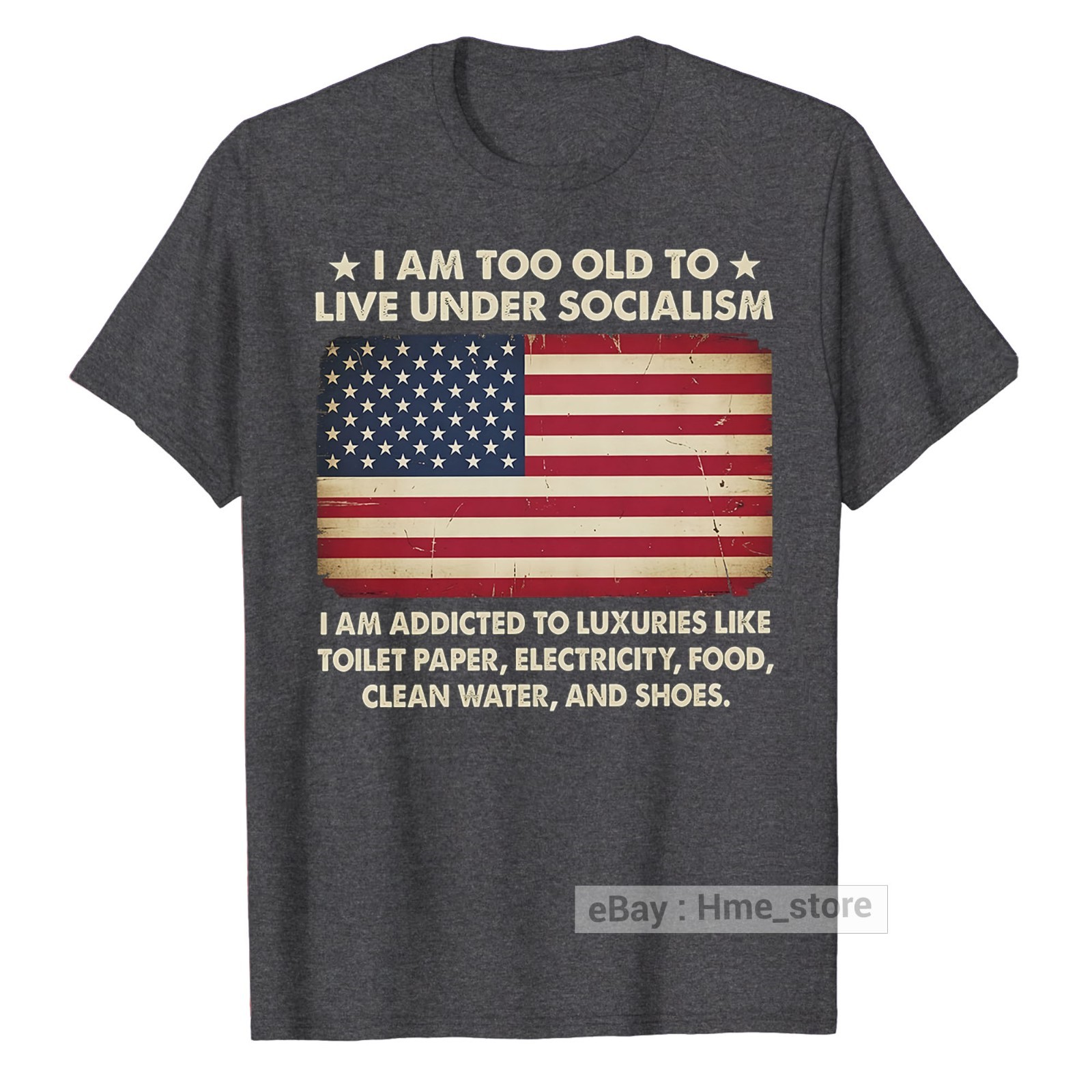 Anti Socialism Meme T-shirt Liberty Lover Slogan Political Freedom Patriotic USA