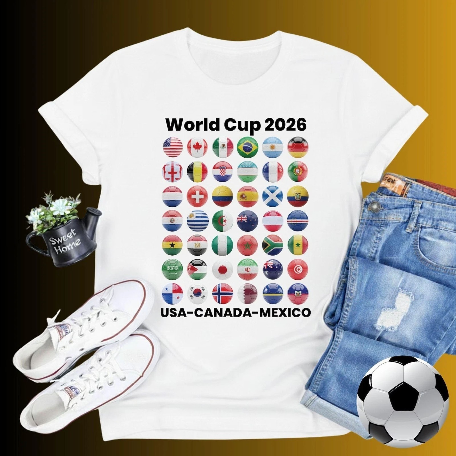 Soccer Shirt World Cup 2026 all Country Ball Football Fan FREESHIPS