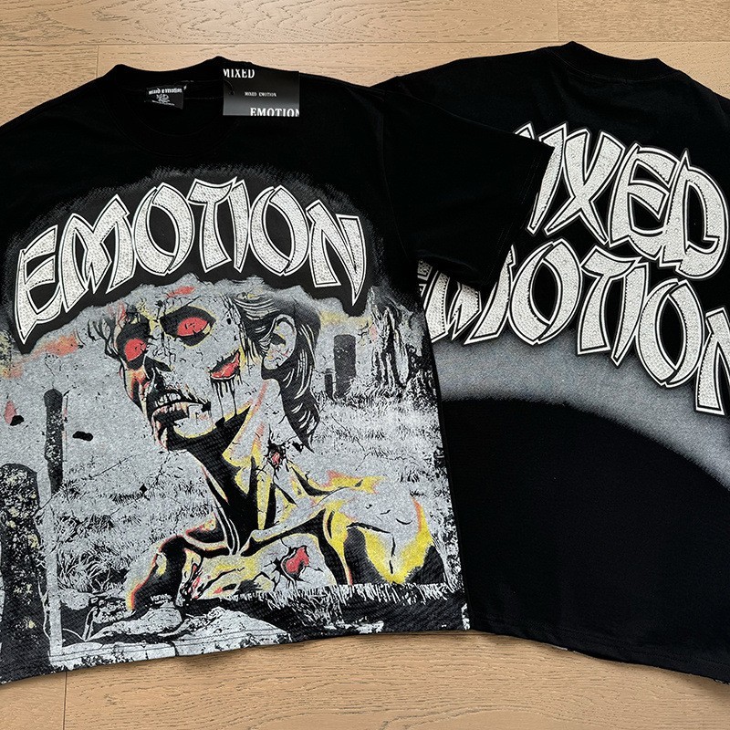 MIXED EMOTION Cotton Loose-Tee Shirt