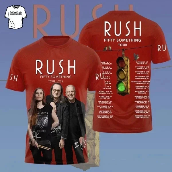 Rush Fifty Something Tour 3D AOp All size shirt GIft fans D2254