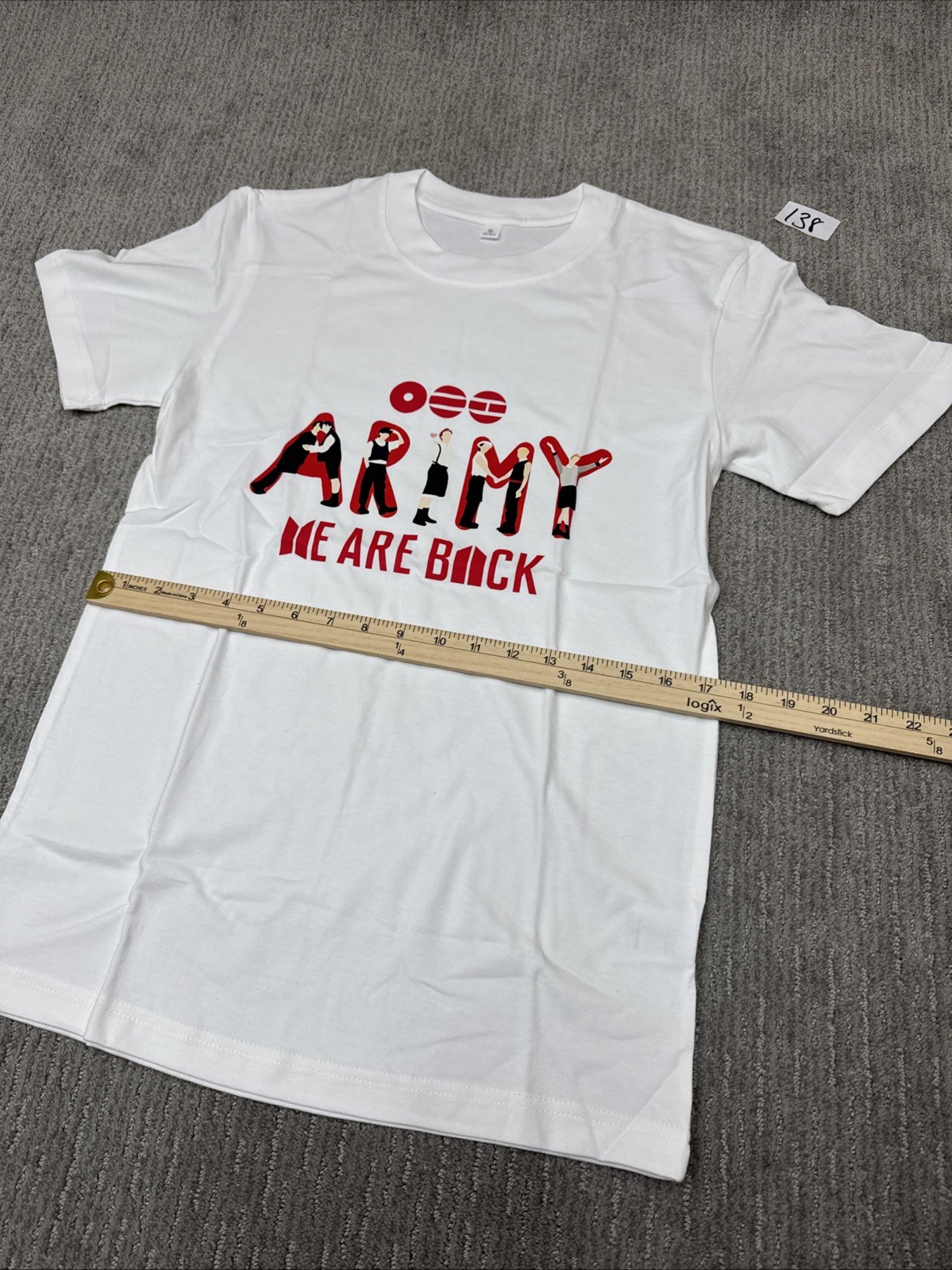 Army We Are Back White T Shirt Size Small # 138