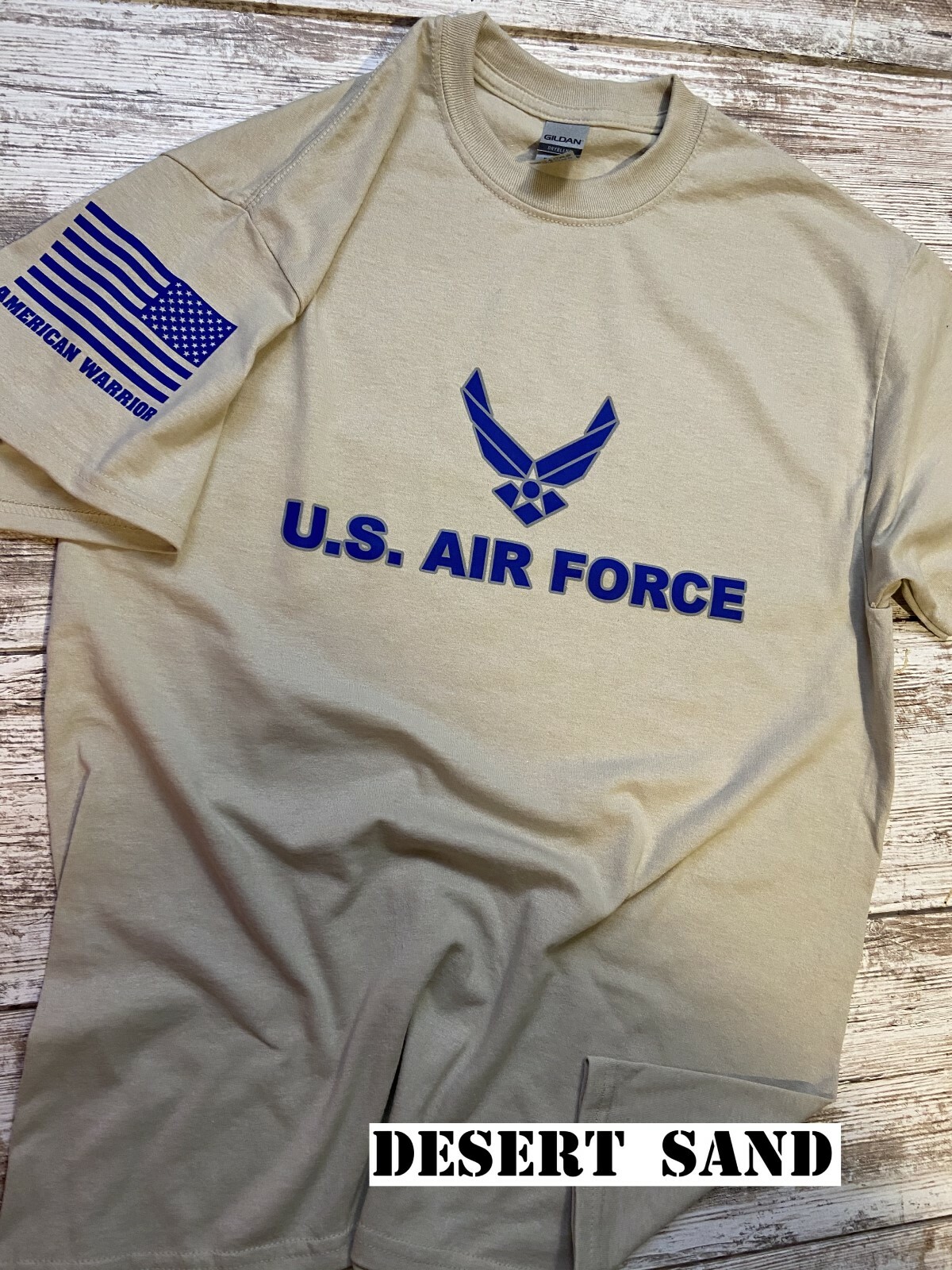Air Force military T-shirt Blue and Gray Military Shirt 114G