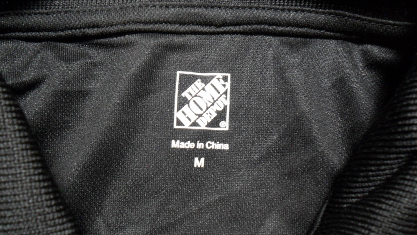 Medium NWOT 100% Poly Home Depot Cam & Friends Polo Black Rental Employee Shirt