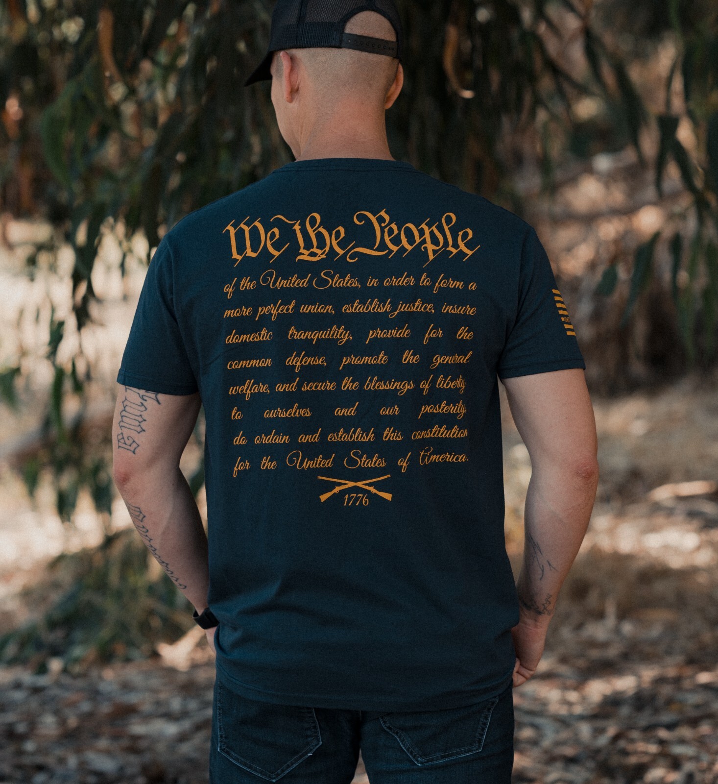 Howitzer Style Men’s T-Shirt WE WILL DEFEND Military Grunt MFG S-5XL