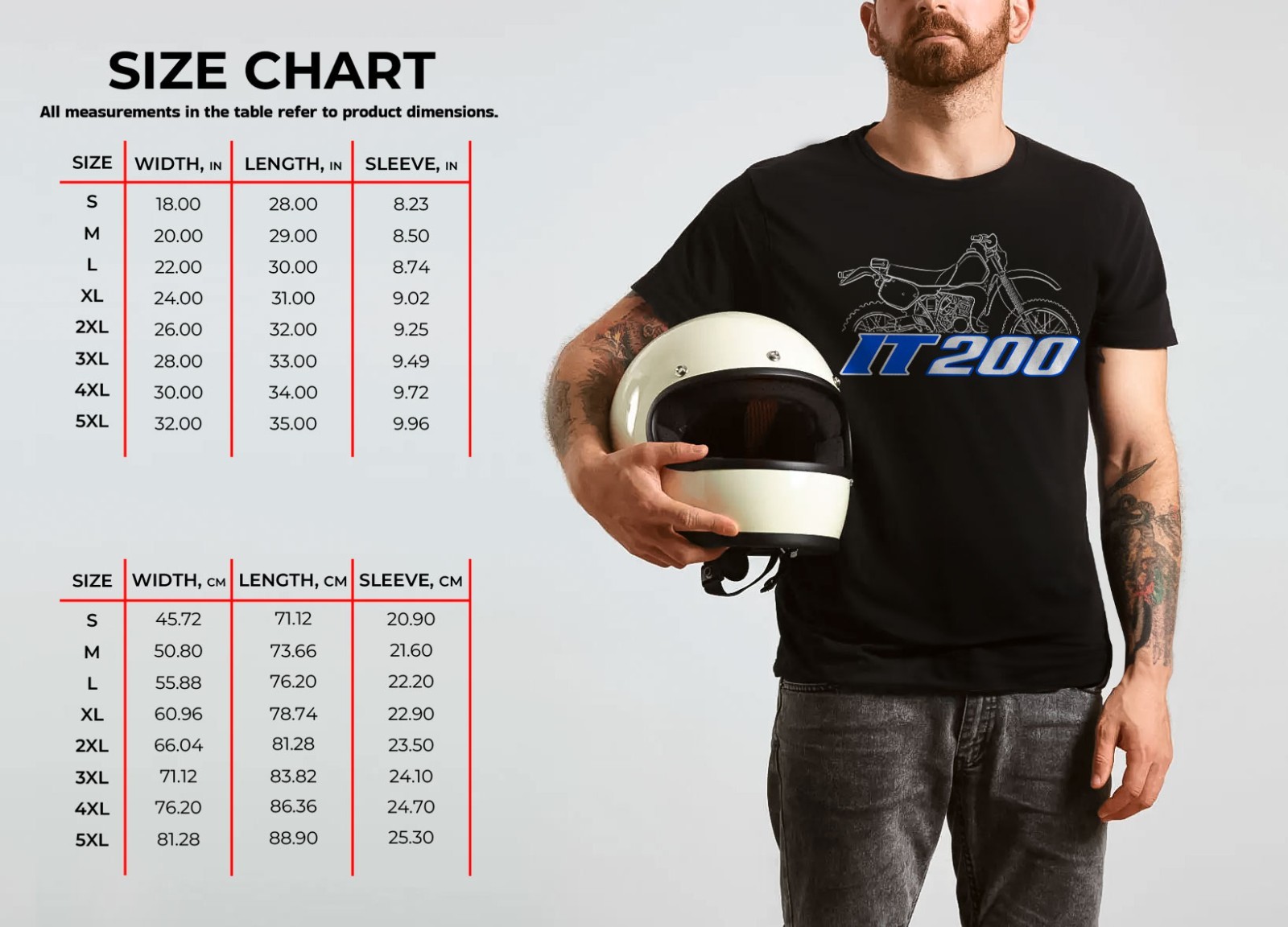 For Yamaha IT200 1984-1990 fans – Motorcycle T-Shirt