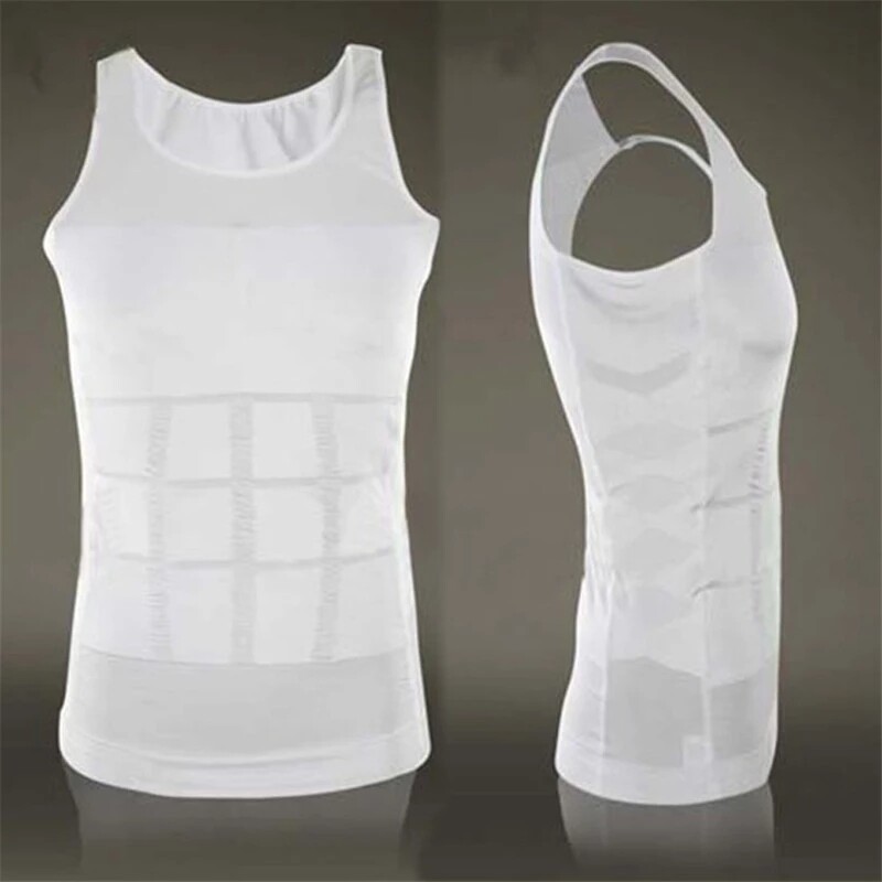 Men Slim Shirt Body Slimming Tummy Shaper Control Belly Underwear Vest Girdle US