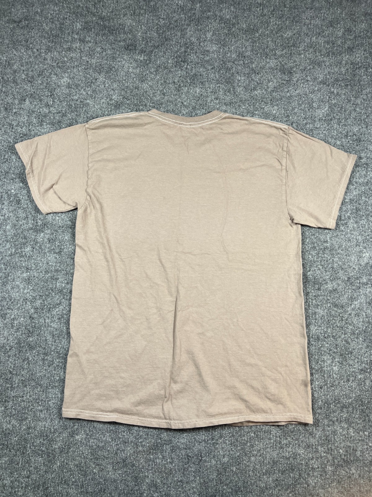 Nirvana Band T Shirt Mens Medium Beige Cotton Happy Face Graphic Everyday Wear