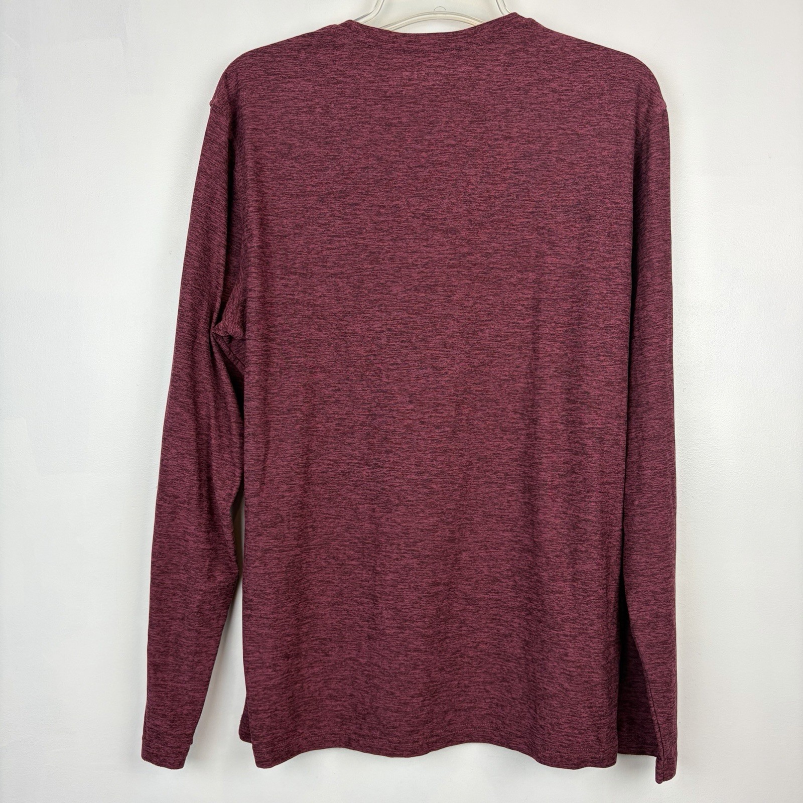 Outdoor Voices Crew Neck T Shirt Men Medium Burgundy Heather Long Sleeve