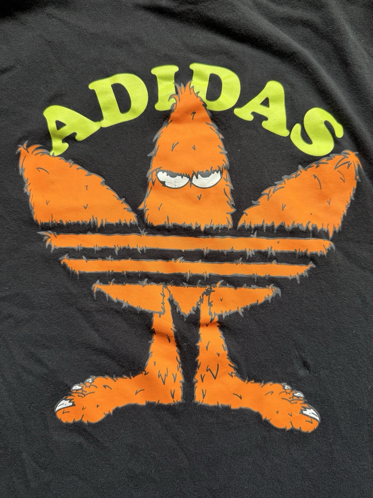 adidas Originals Men’s Black FUN Graphic Crew Neck T-Shirt Size S