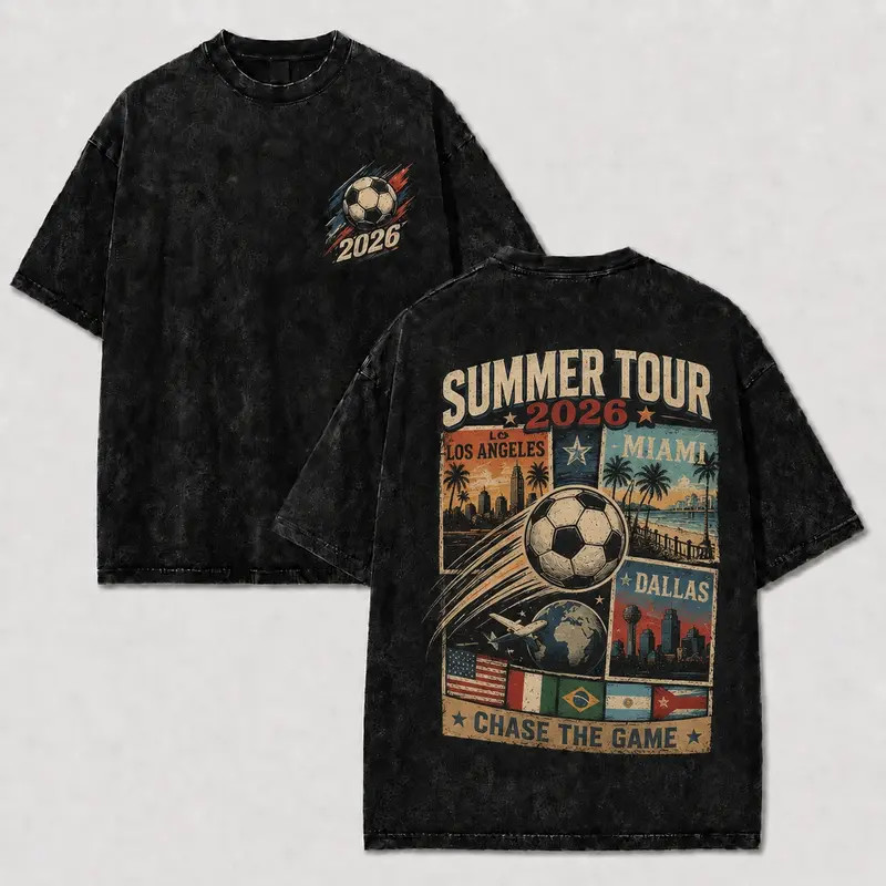 Soccer Fan Tee Los Angeles Miami Dallas Football Graphic Shirt Travel Streetwear