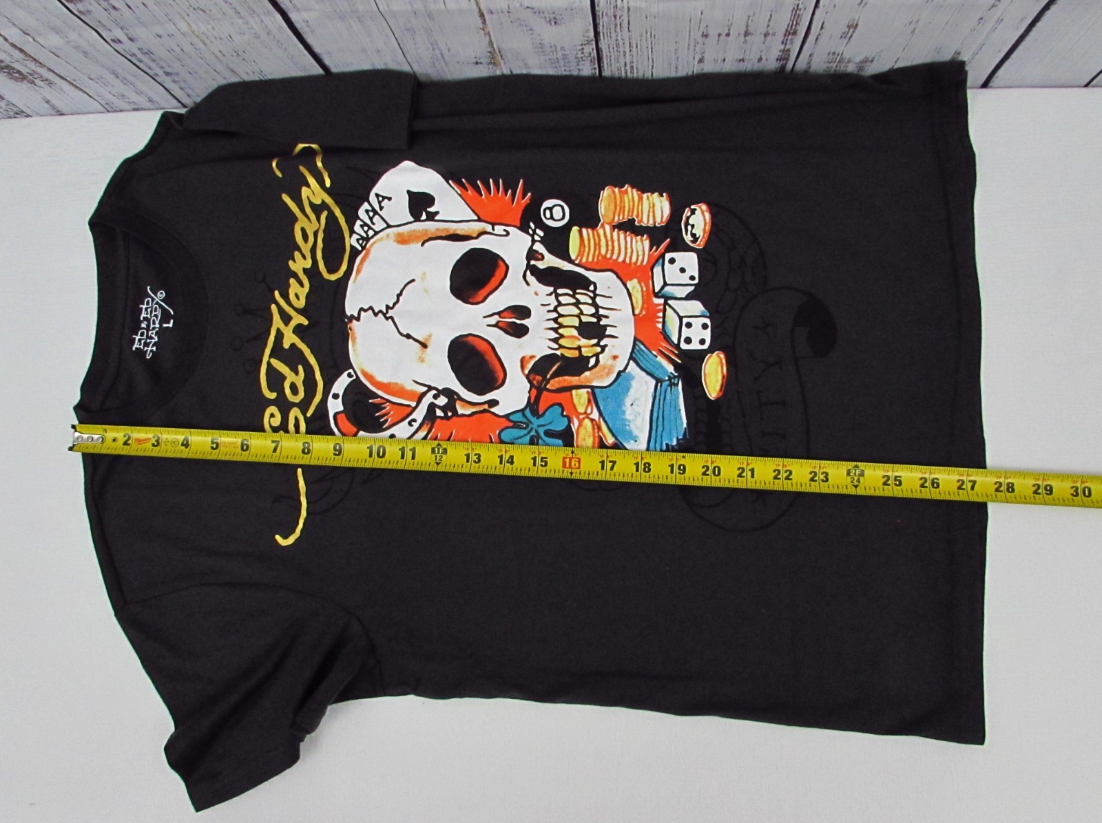 ED HARDY Skull “Take All” T-Shirt Men’s Size Large Crew Neck NWT.